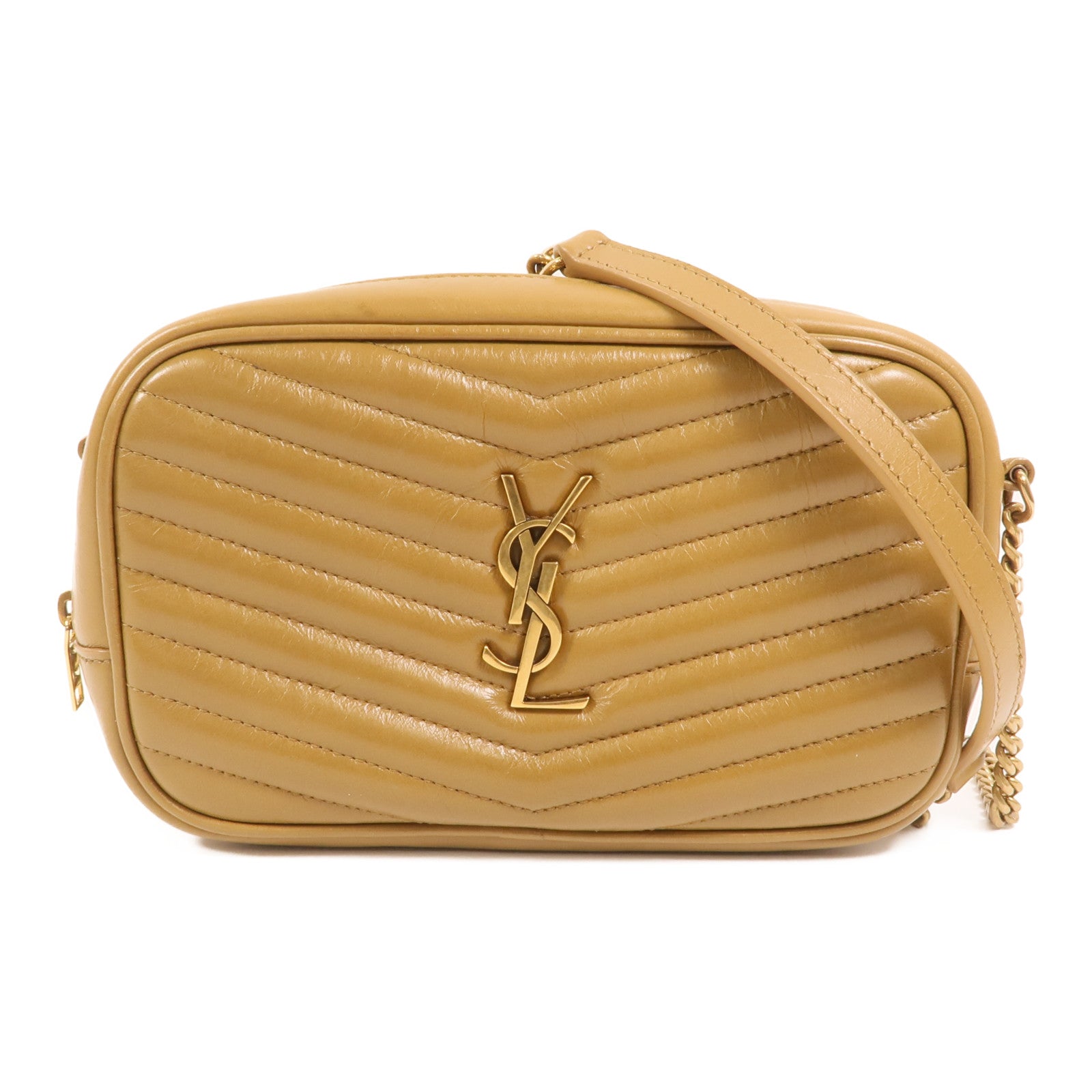 SAINT LAURENT 牛皮皮革Chain Shoulder金扣鏈帶肩背袋