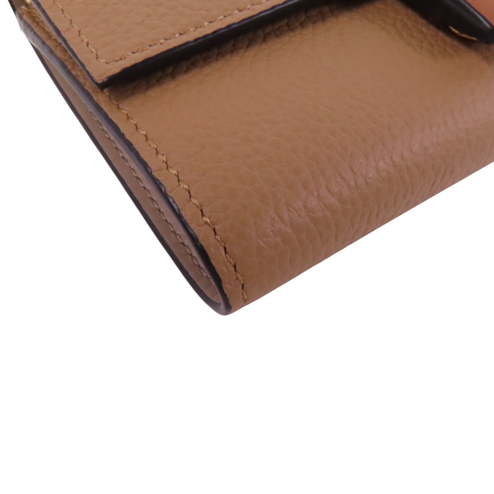 LOEWE 牛皮皮革Small Wallet銀扣短錢包