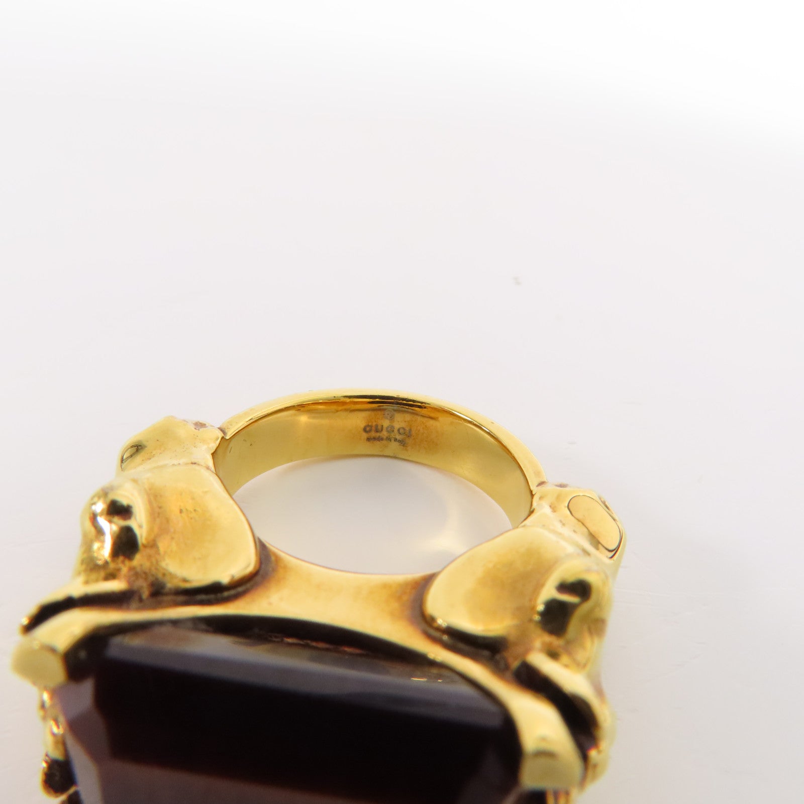 GUCCI 【萬聖節商品】金屬Tiger's Eye Ring戒指US#5.25