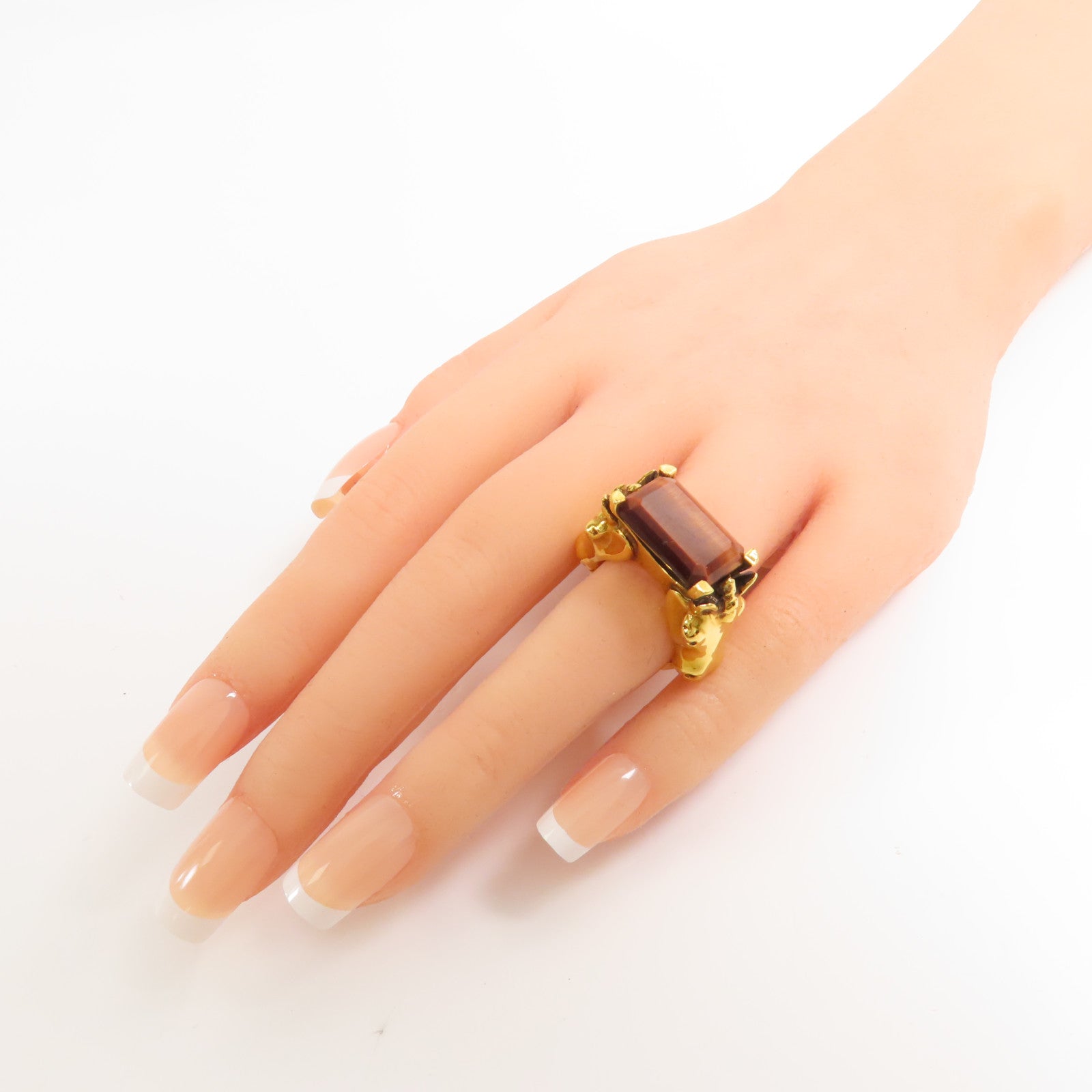 GUCCI 【萬聖節商品】金屬Tiger's Eye Ring戒指US#5.25