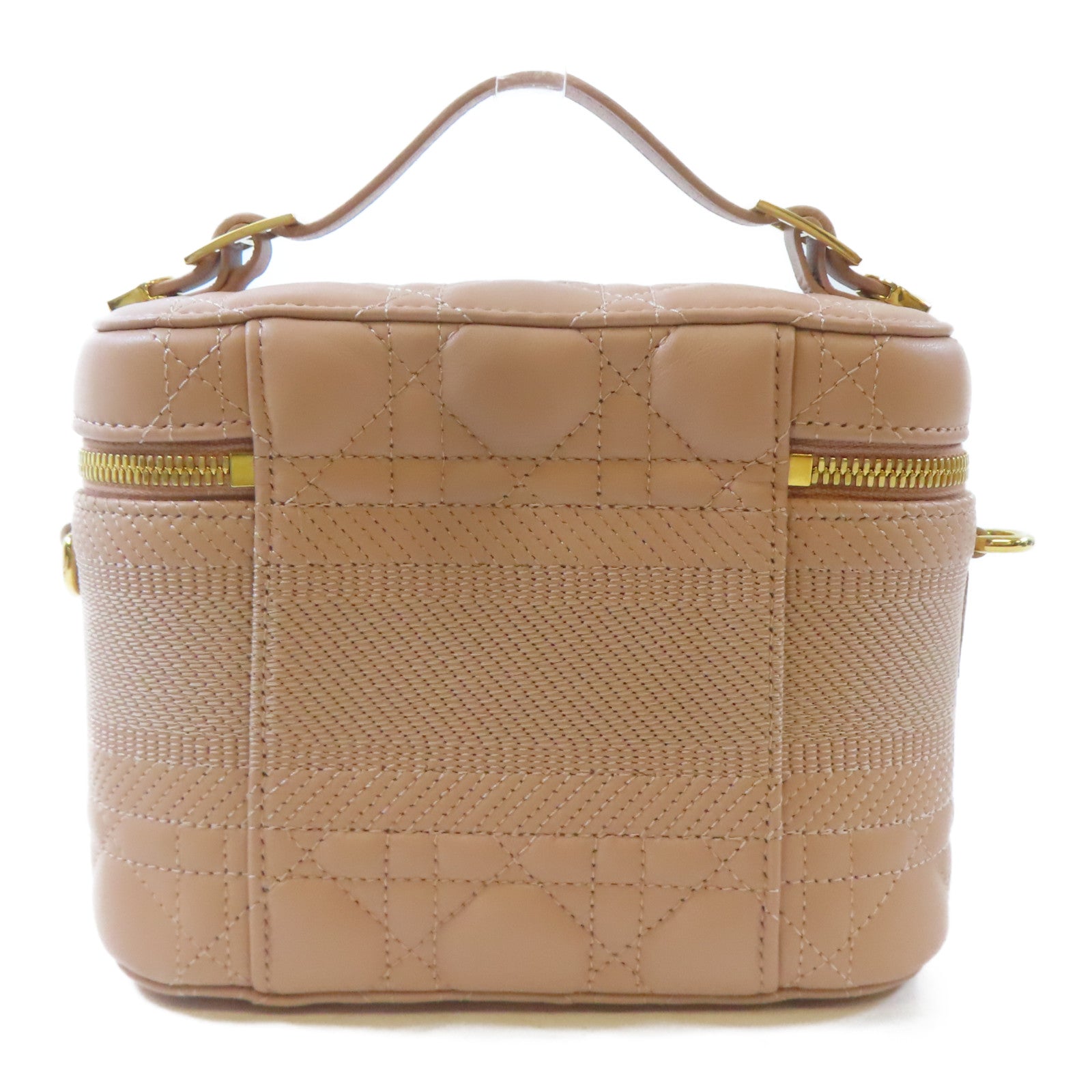 Dior 【激減優惠】羊皮皮革Vanity Bag金扣手挽肩背兩用袋粉紅色