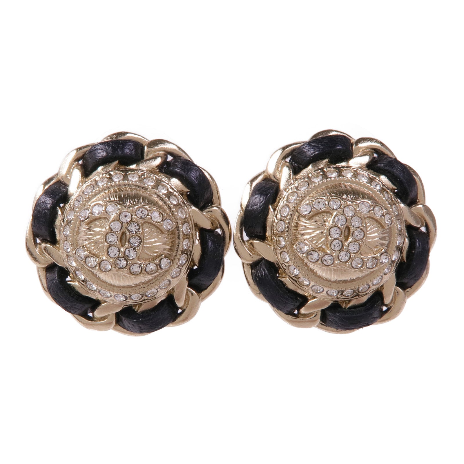 CHANEL 皮革/金屬Earrings耳環