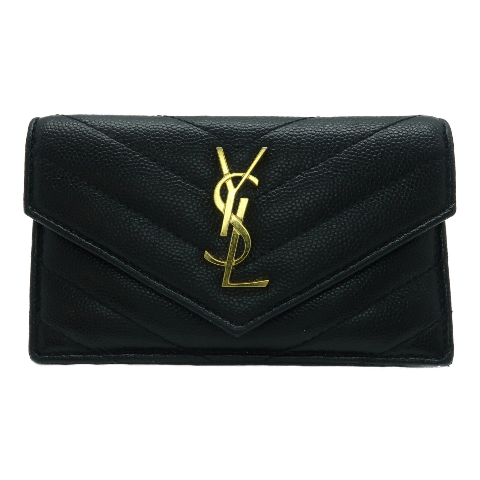 SAINT LAURENT 牛皮皮革Card case金扣卡片套