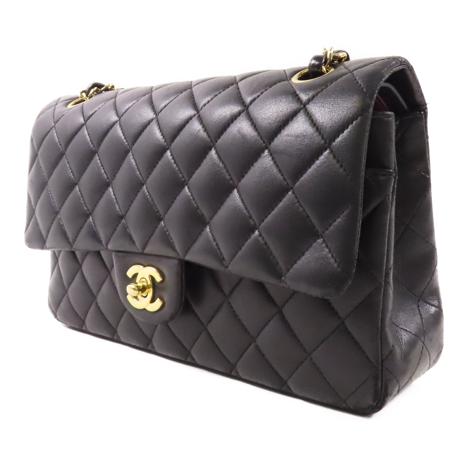 CHANEL 羊皮皮革Classic 25金扣肩背袋