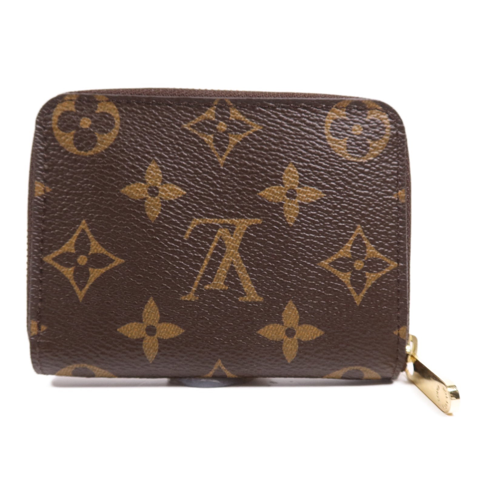 LOUIS VUITTON Monogram Zippy Coin Purse金扣零錢包棕色