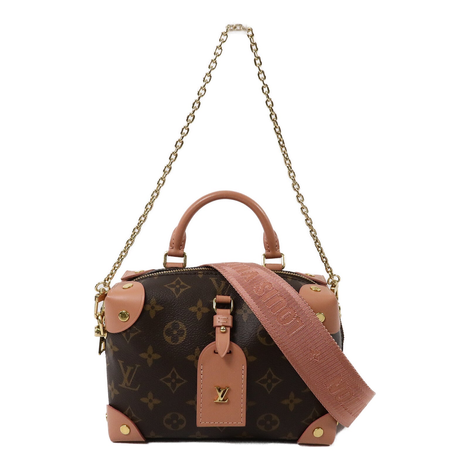 LOUIS VUITTON Monogram Petite Malle Souple手挽肩背兩用袋