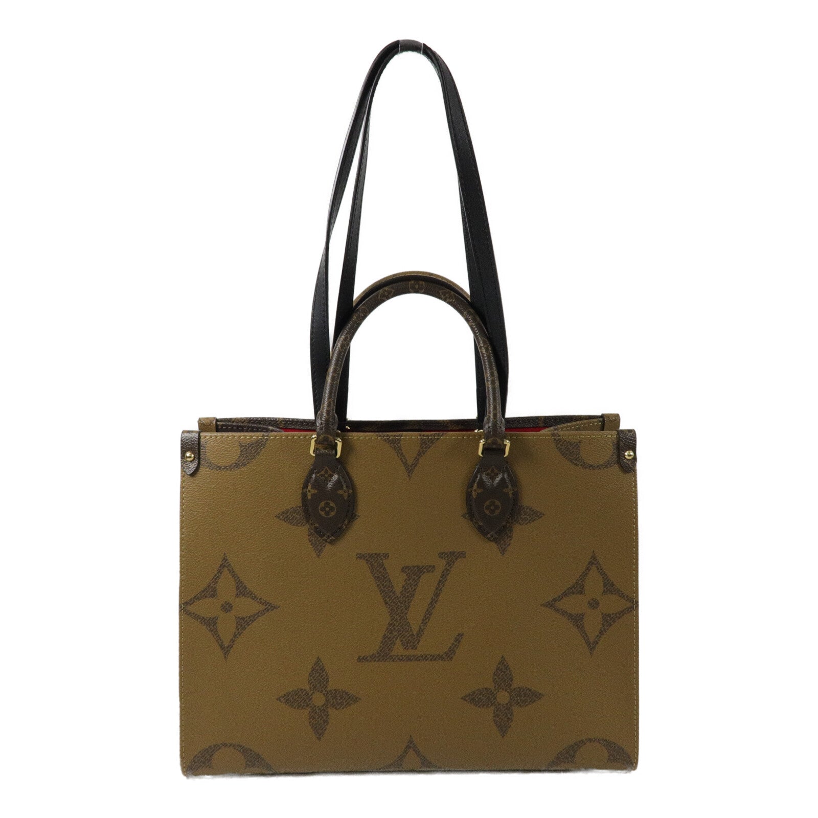 LOUIS VUITTON Monogram Giant On The Go MM手挽肩背兩用袋
