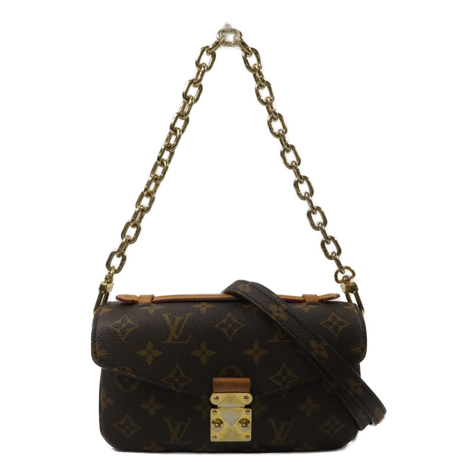LOUIS VUITTON Monogram Pochette Metis East West金扣手挽肩背兩用袋