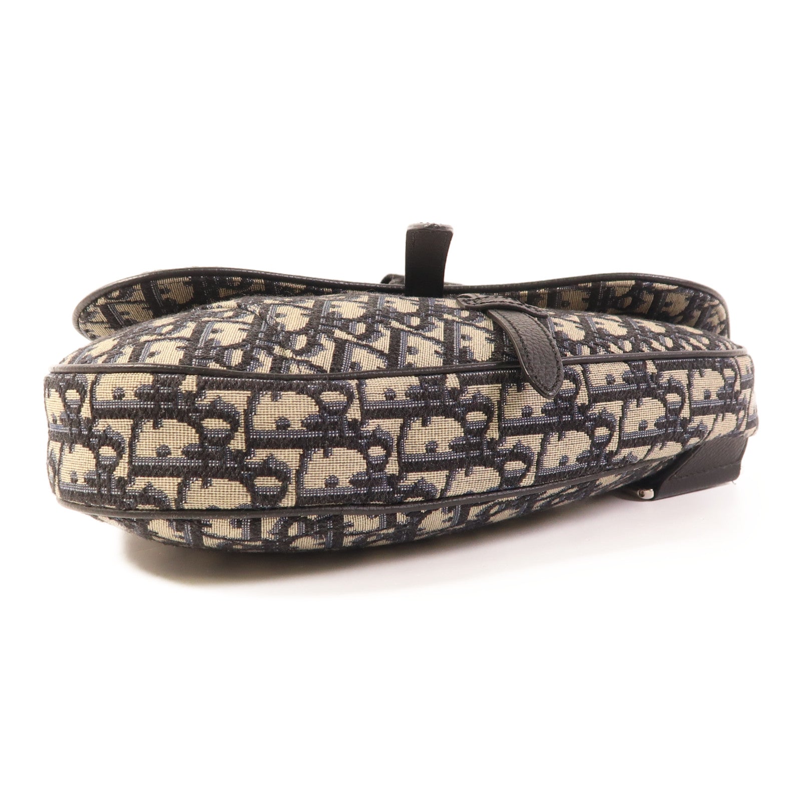 Dior CD SHW Saddle Bag Canvas Blue Beige