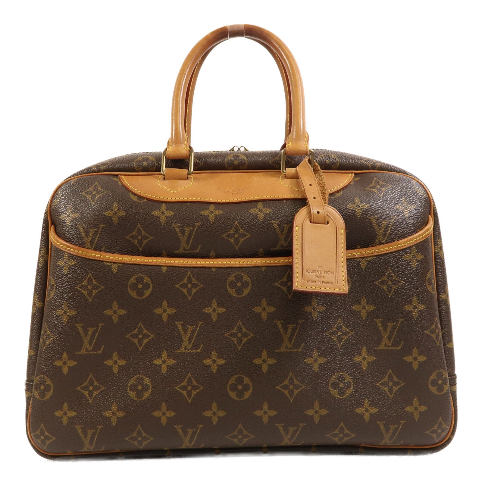 LOUIS VUITTON 【激減優惠】Monogram Deauville金扣手挽袋棕色