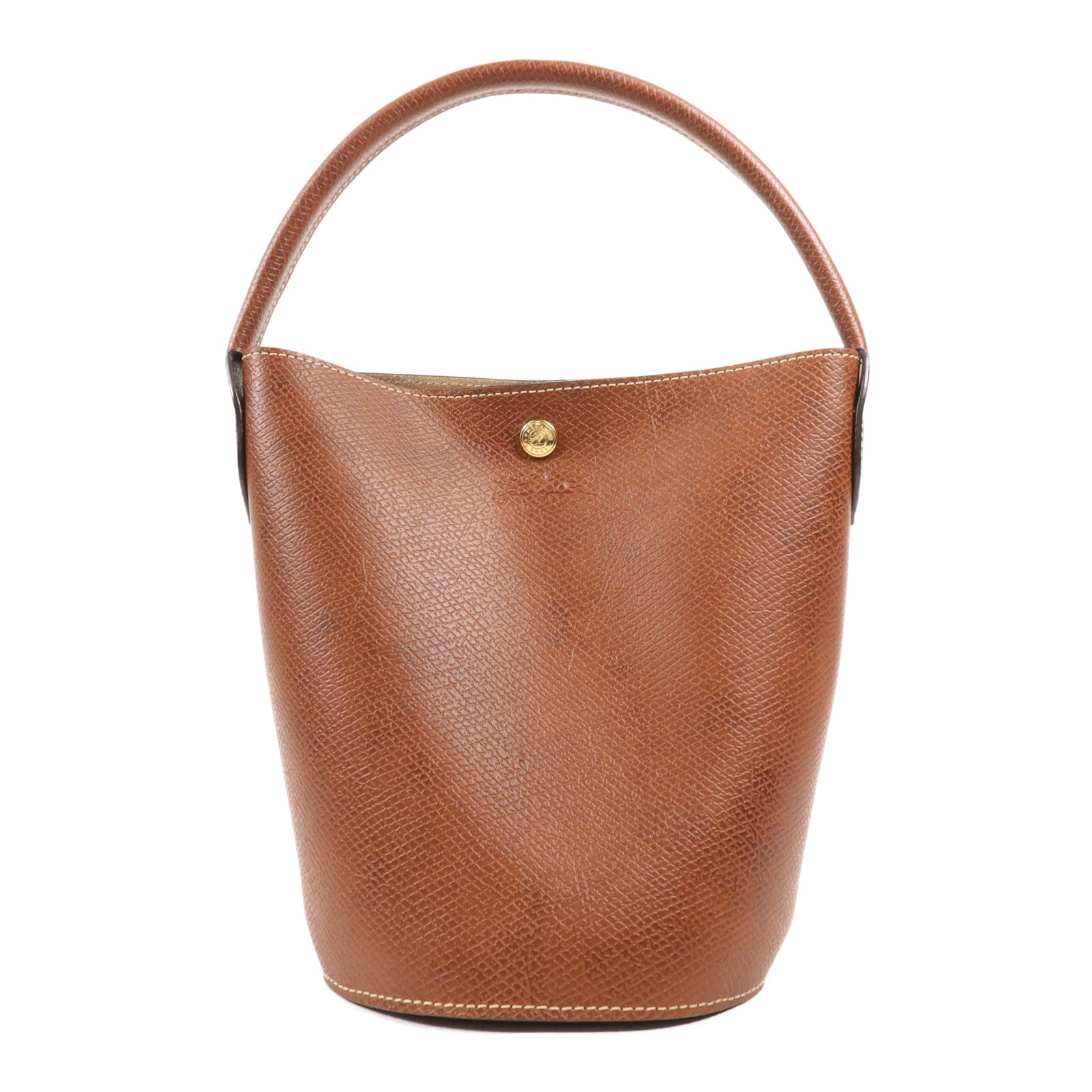 牛皮皮革Bucket Bag金扣手挽袋