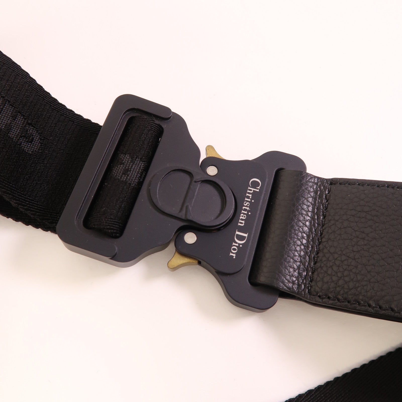 Dior CD SHW Saddle Bag Canvas Blue Beige