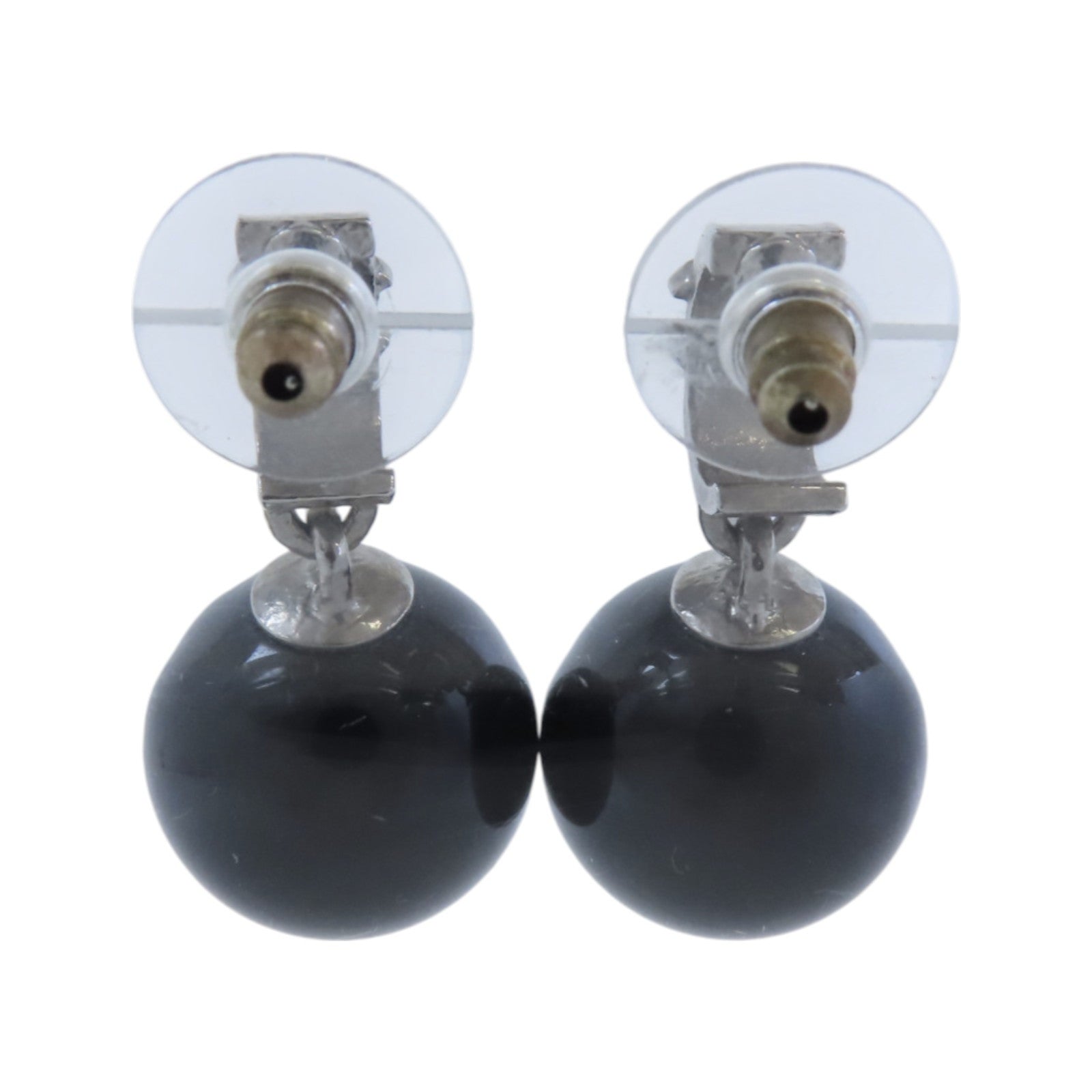 CHANEL 金屬/PVC CC Earrings金扣耳環