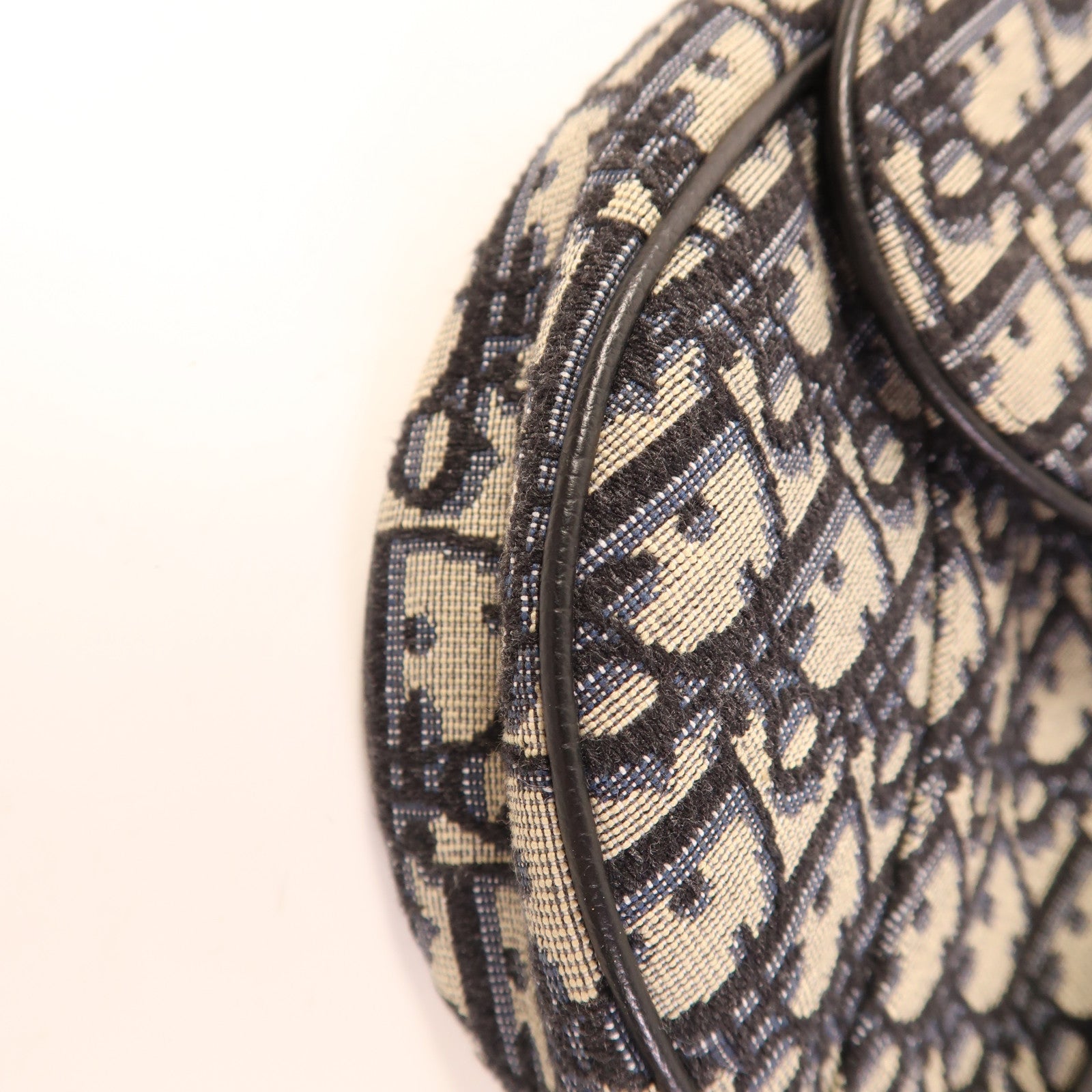 Dior CD SHW Saddle Bag Canvas Blue Beige