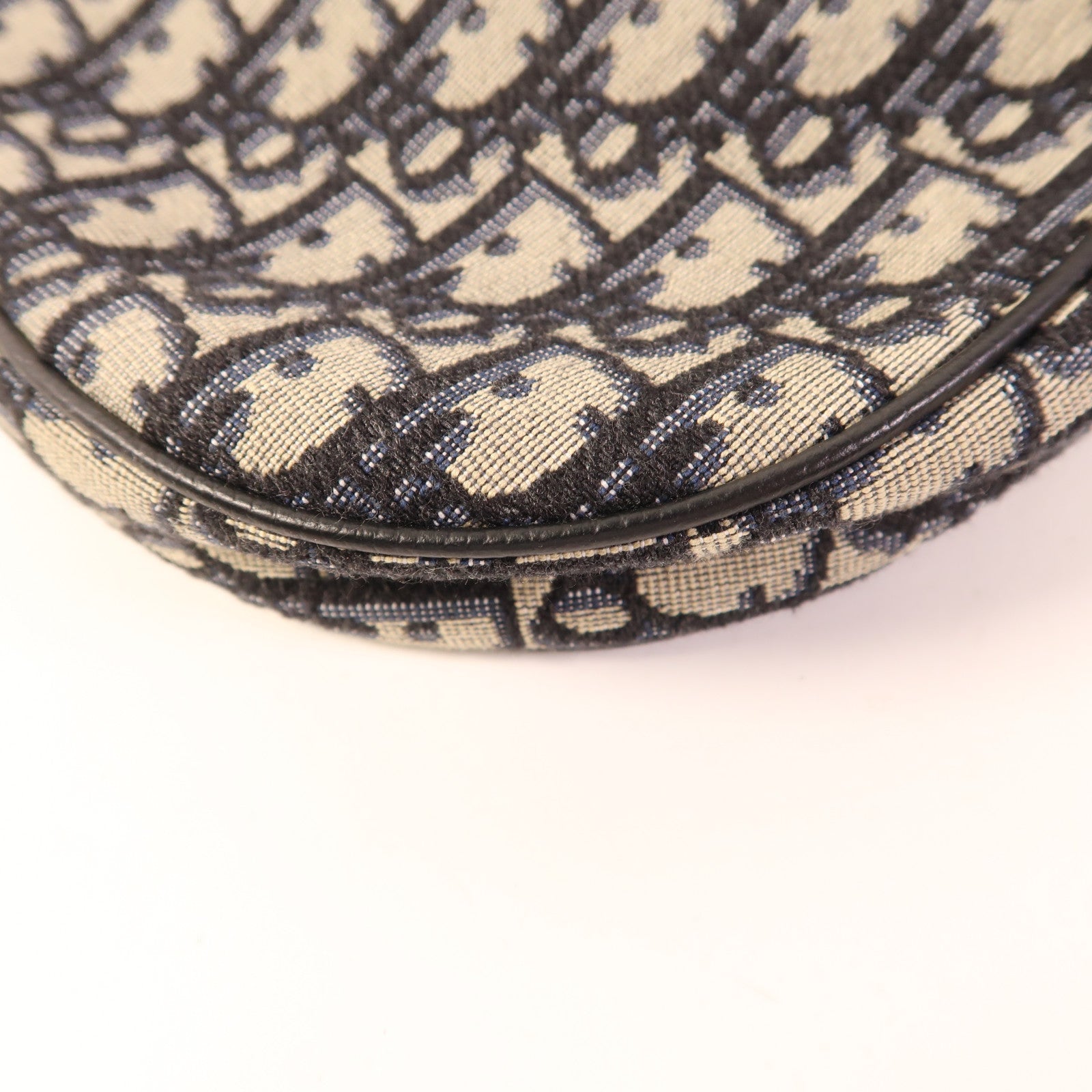 Dior CD SHW Saddle Bag Canvas Blue Beige