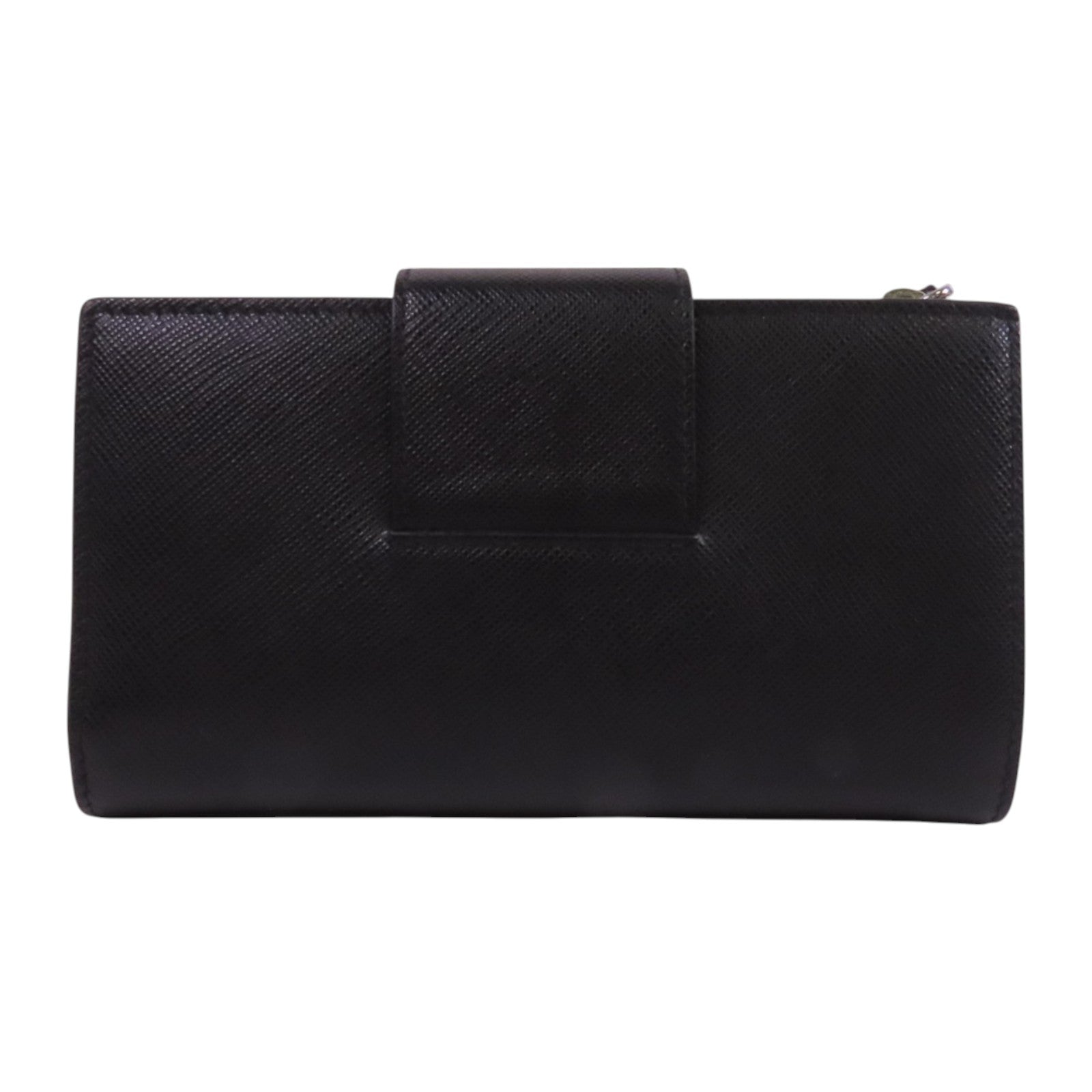 PRADA Saffiano皮革Middle Wallet銀扣錢包