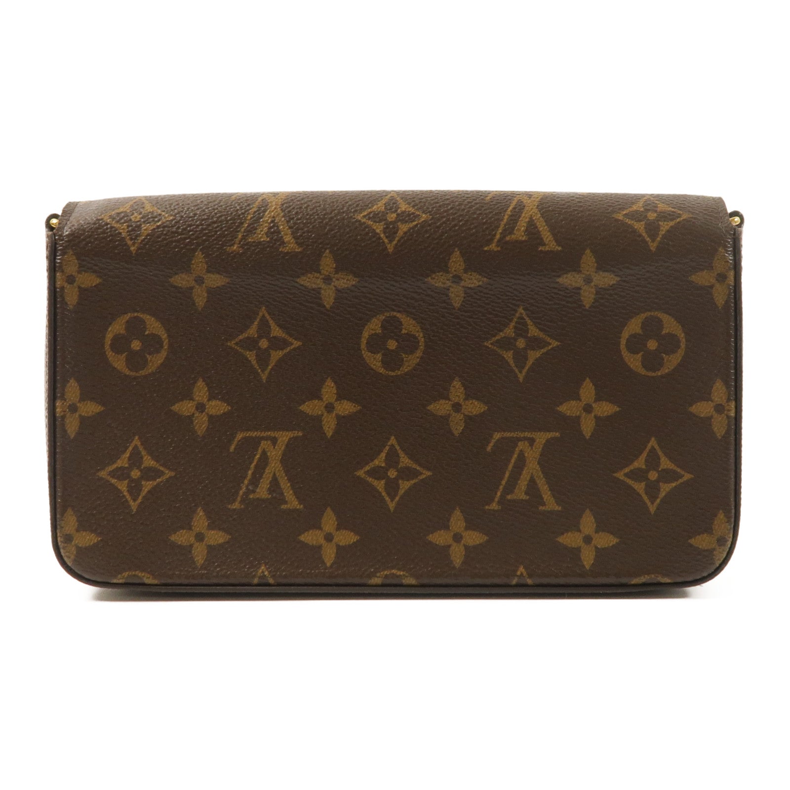 LOUIS VUITTON Monogram Felicie Pochette金扣鏈帶肩背袋