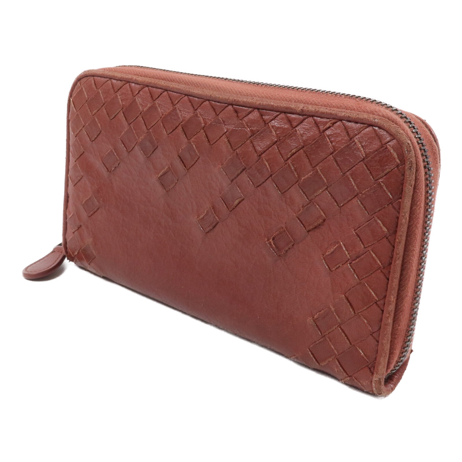 BOTTEGA VENETA 【激減優惠】織紋皮革Zipper Long Wallet長錢包