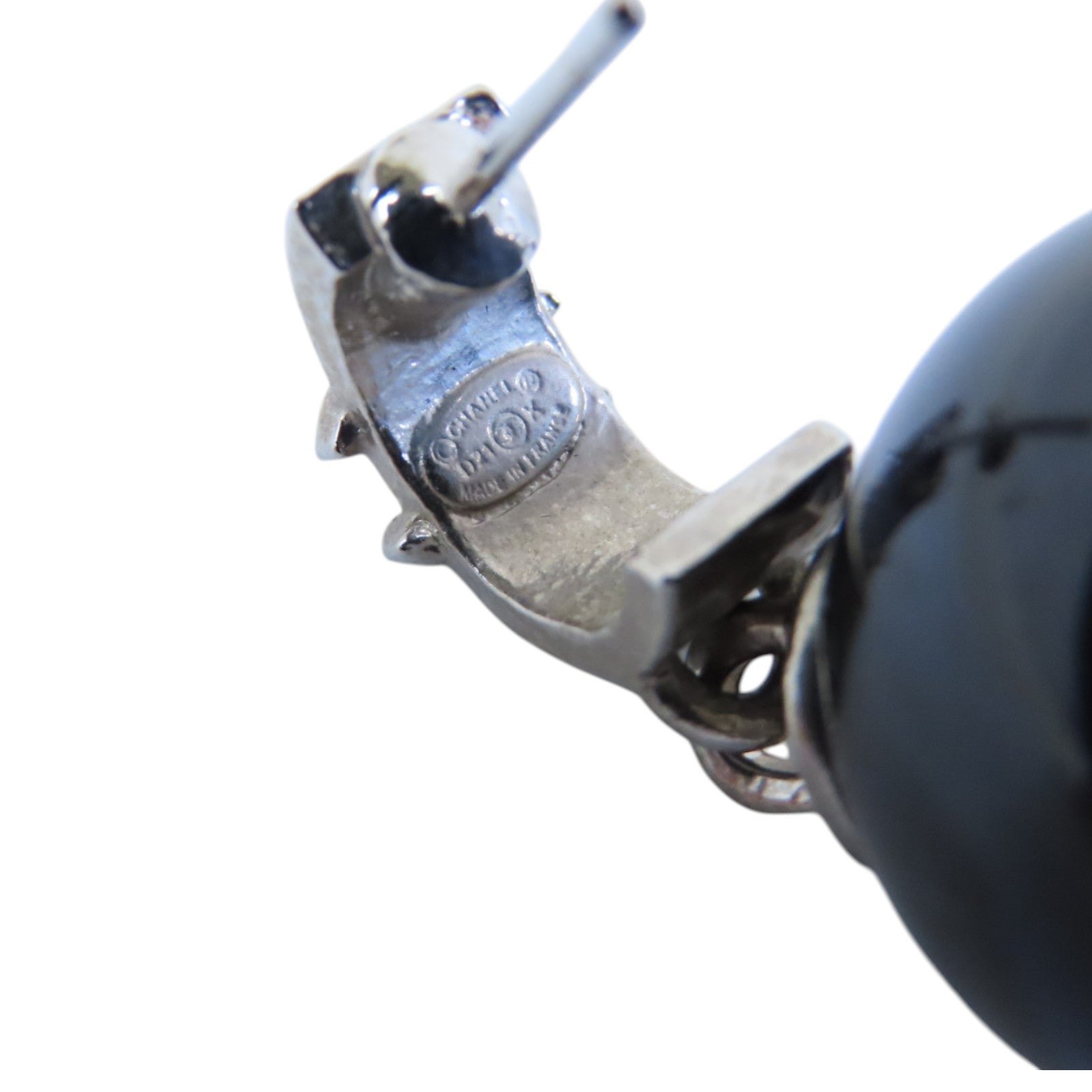 CHANEL 金屬/PVC CC Earrings金扣耳環