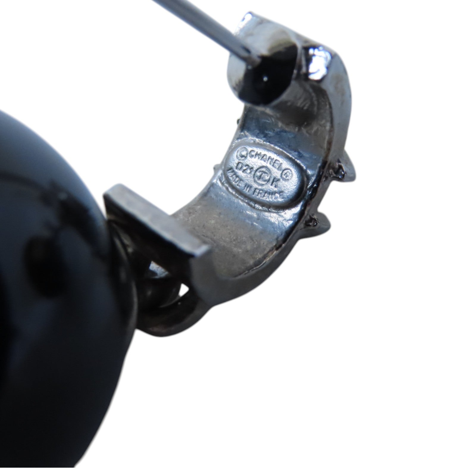 CHANEL 金屬/PVC CC Earrings金扣耳環