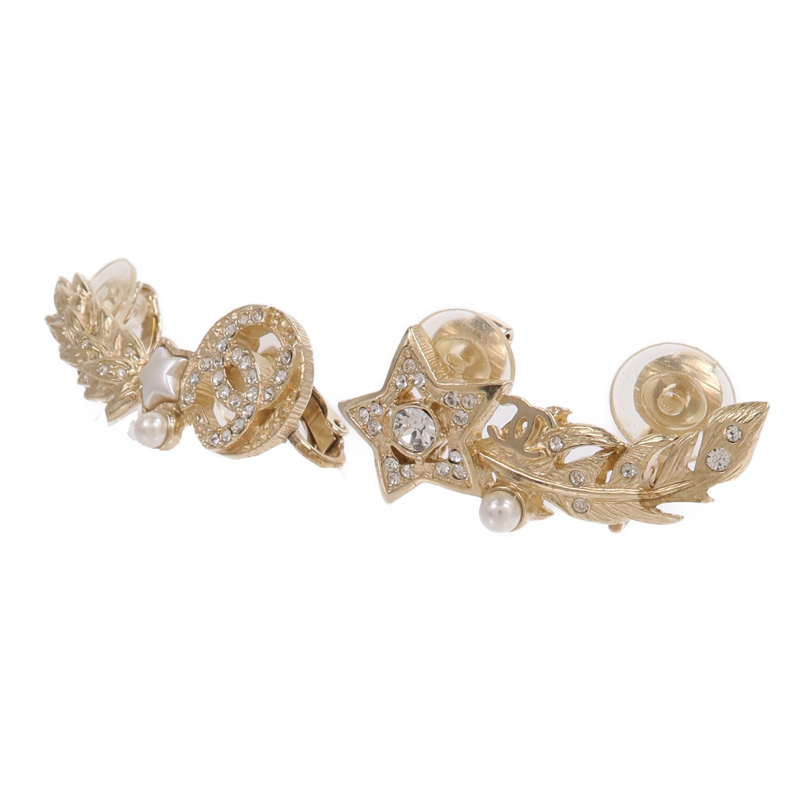 CHANEL 金屬Shooting Star CC Logo Ear Cuffs耳環