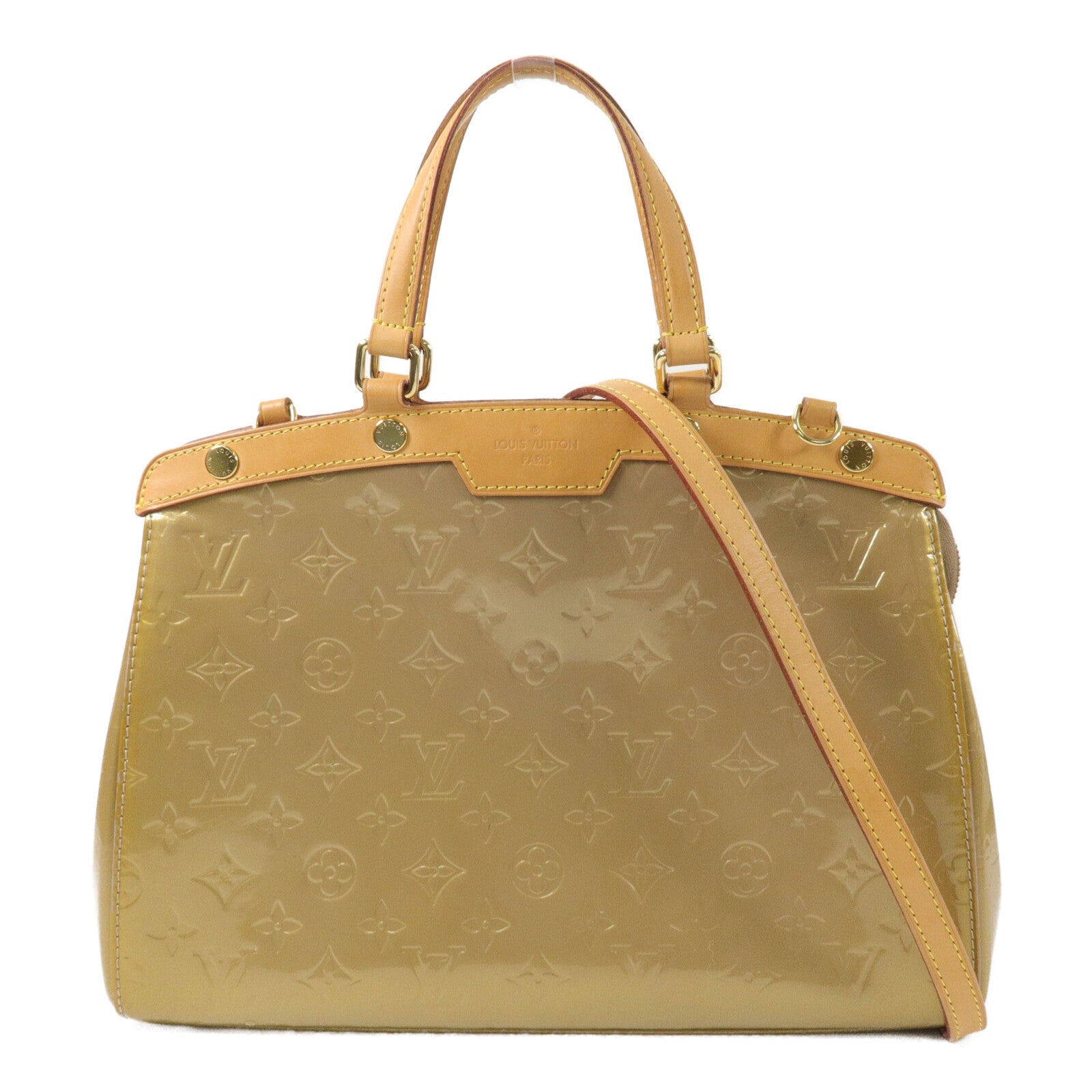 LOUIS VUITTON Monogram Vernis Brea MM手挽肩背兩用袋