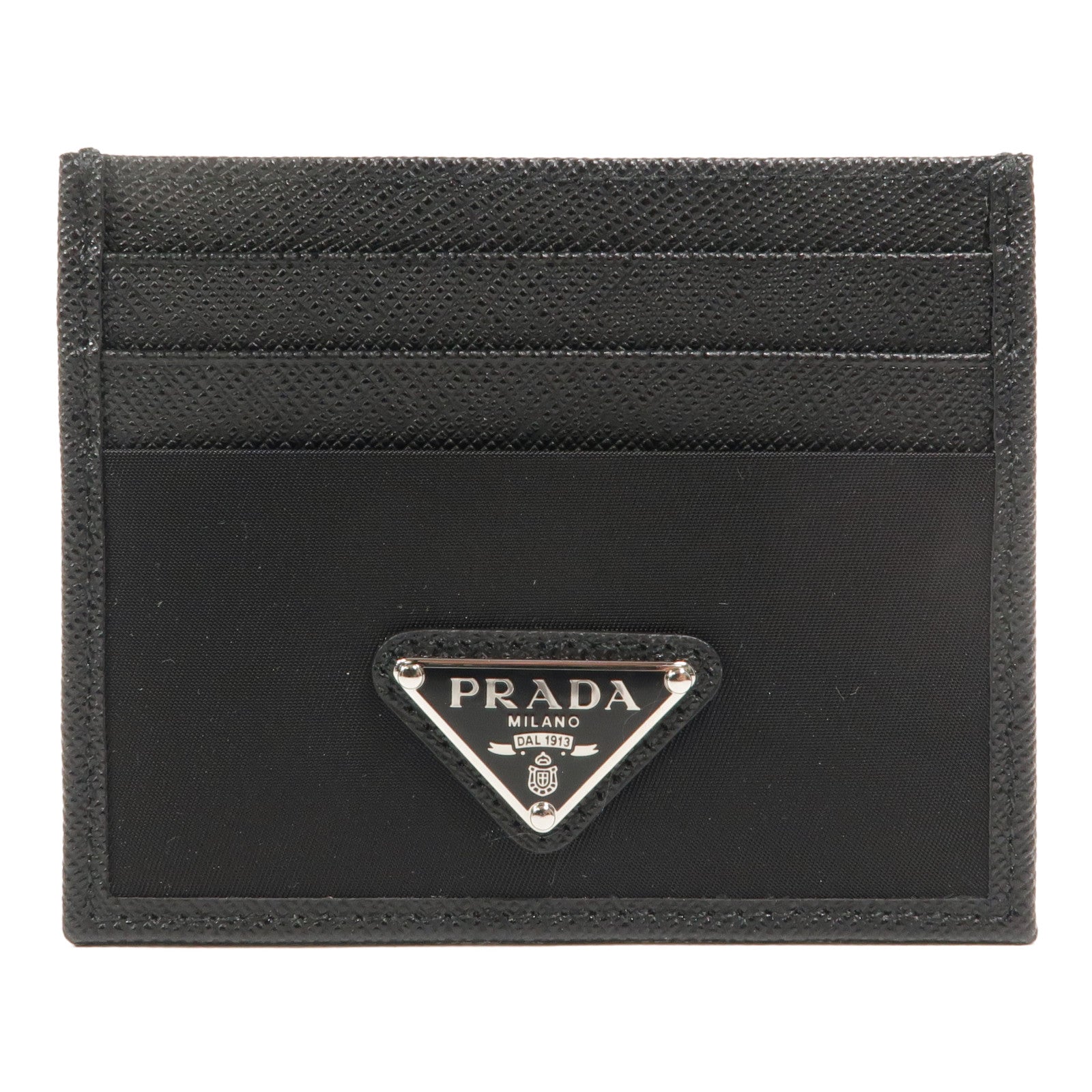 PRADA 尼龍/皮革Re-Nylon & Saffiano Leather Card Holder卡片套