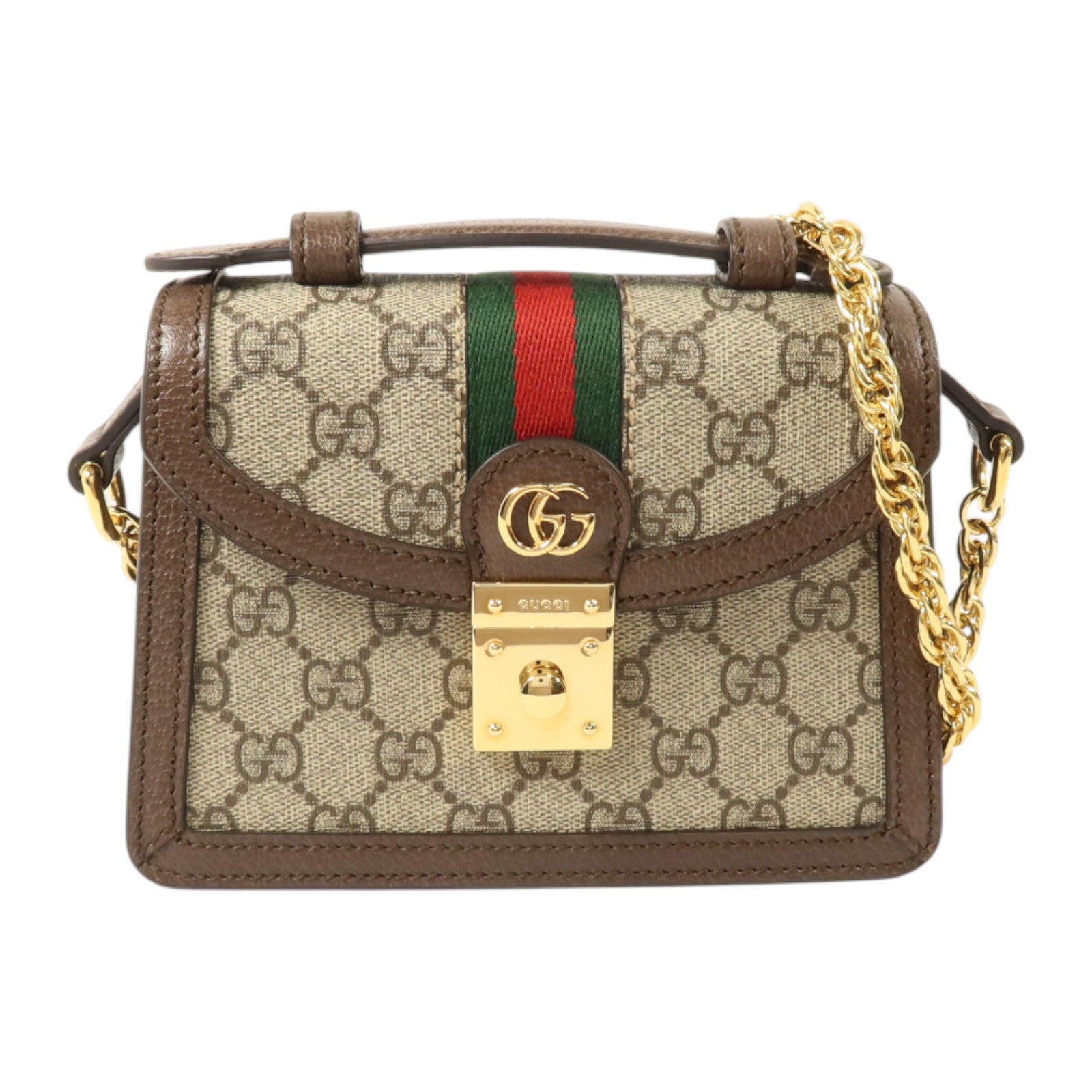 GUCCI 塗層帆布Ophidia GG Mini金扣手挽肩背兩用袋