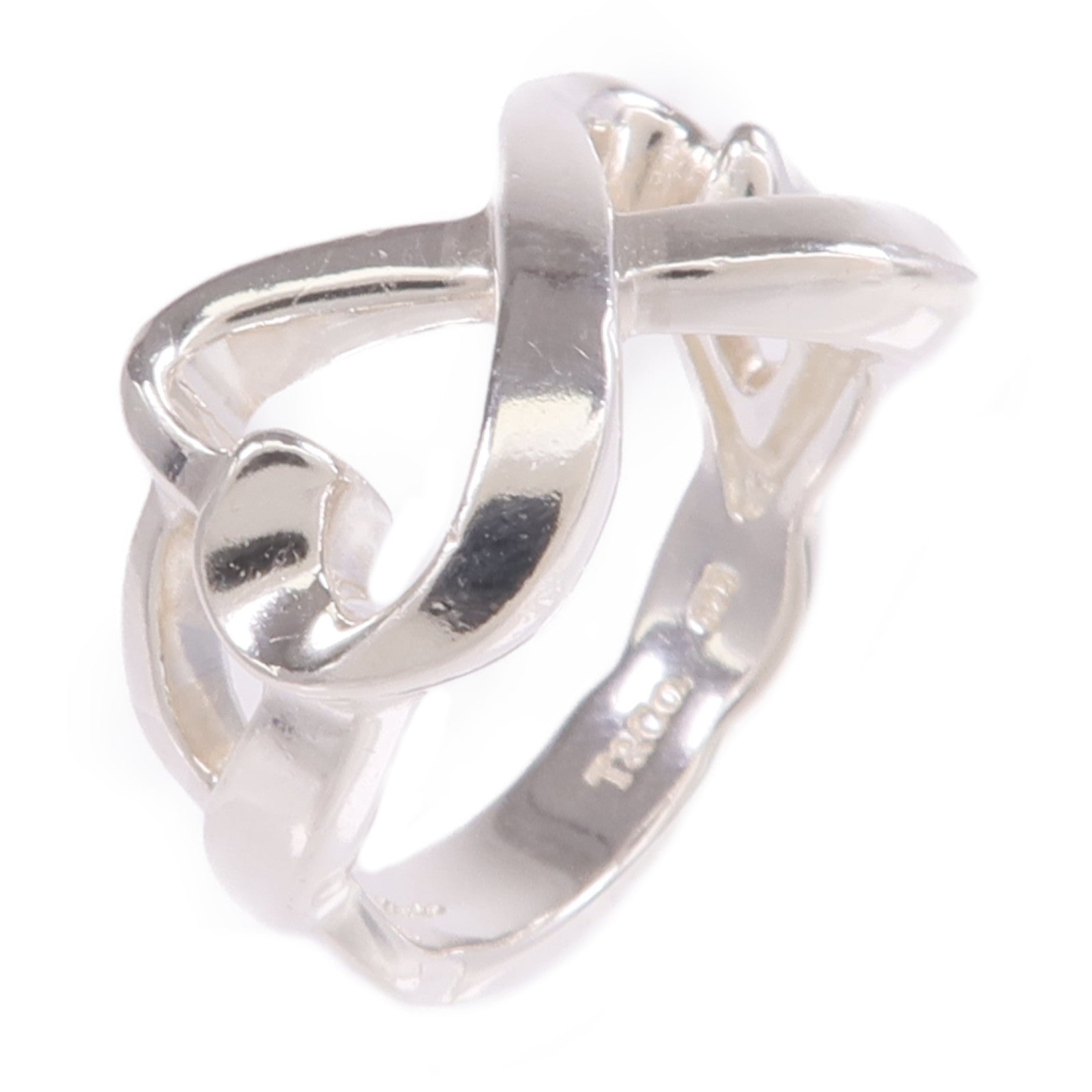 TIFFANY&CO 925純銀Paloma Picasso Double Loving Heart Ring戒指US#6