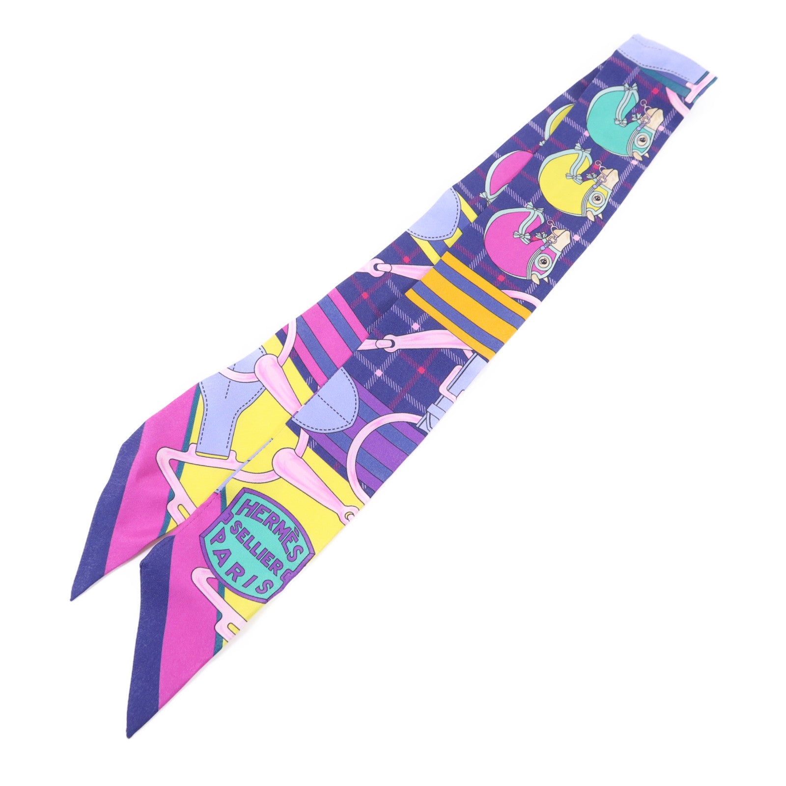 HERMES 絲質Twilly絲巾