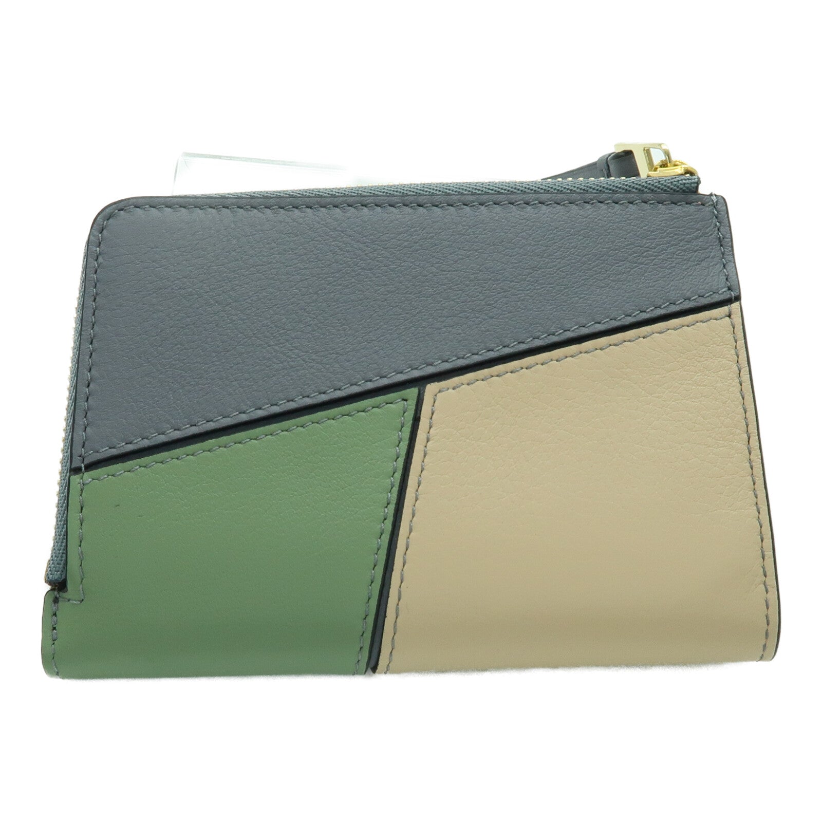 LOEWE 牛皮皮革Puzzle Slim金扣錢包