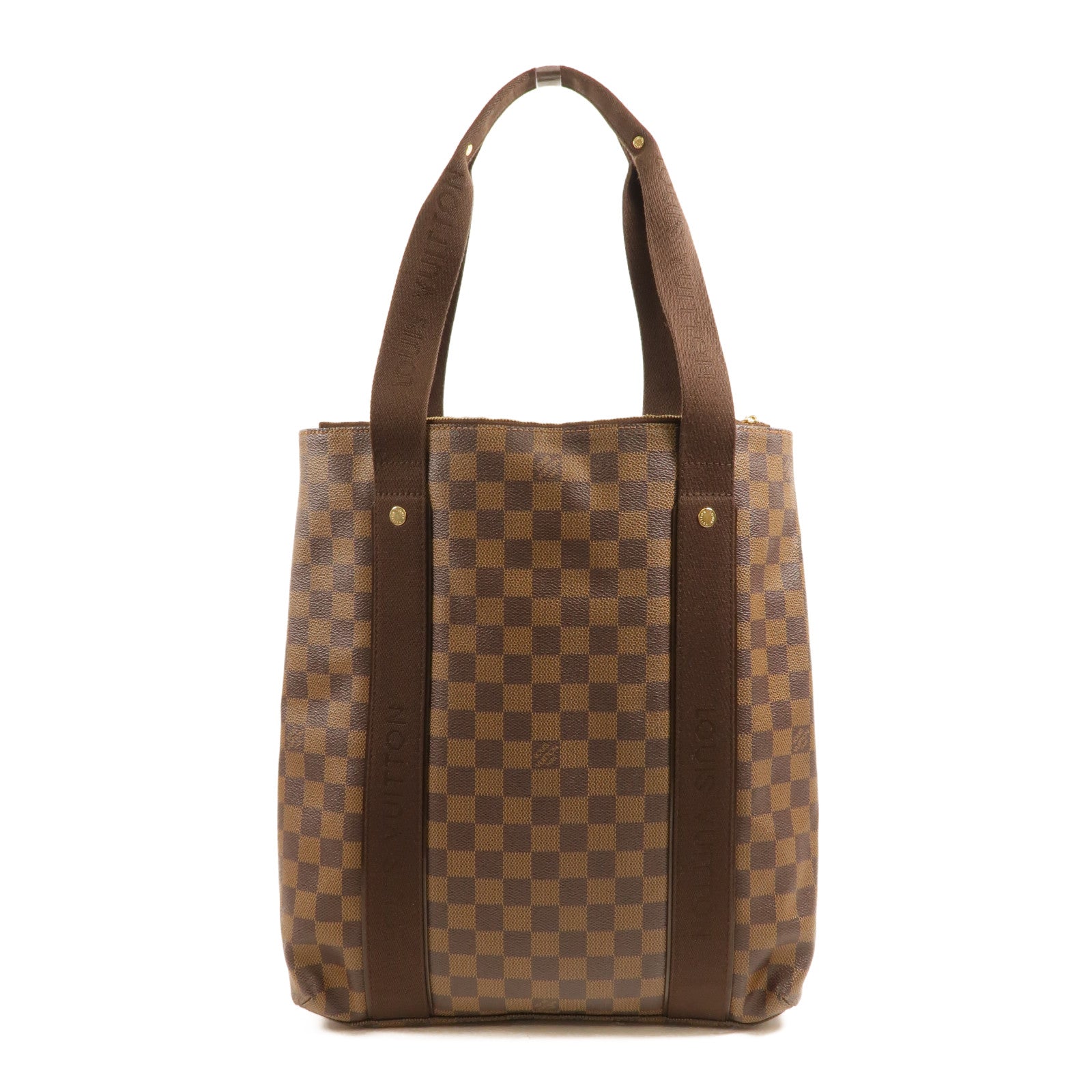 LOUIS VUITTON Damier Beaubourg金扣肩背袋棕色