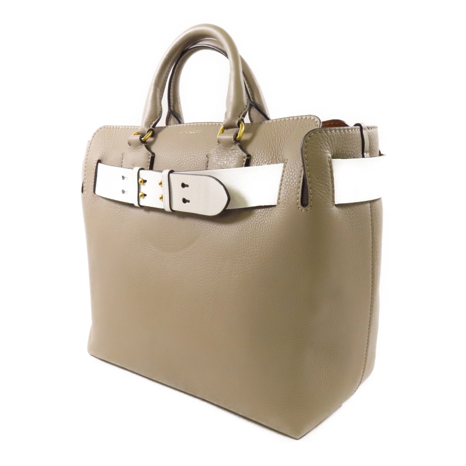 BURBERRY 【激減優惠】牛皮皮革2 Way Bag金扣手挽肩背兩用袋