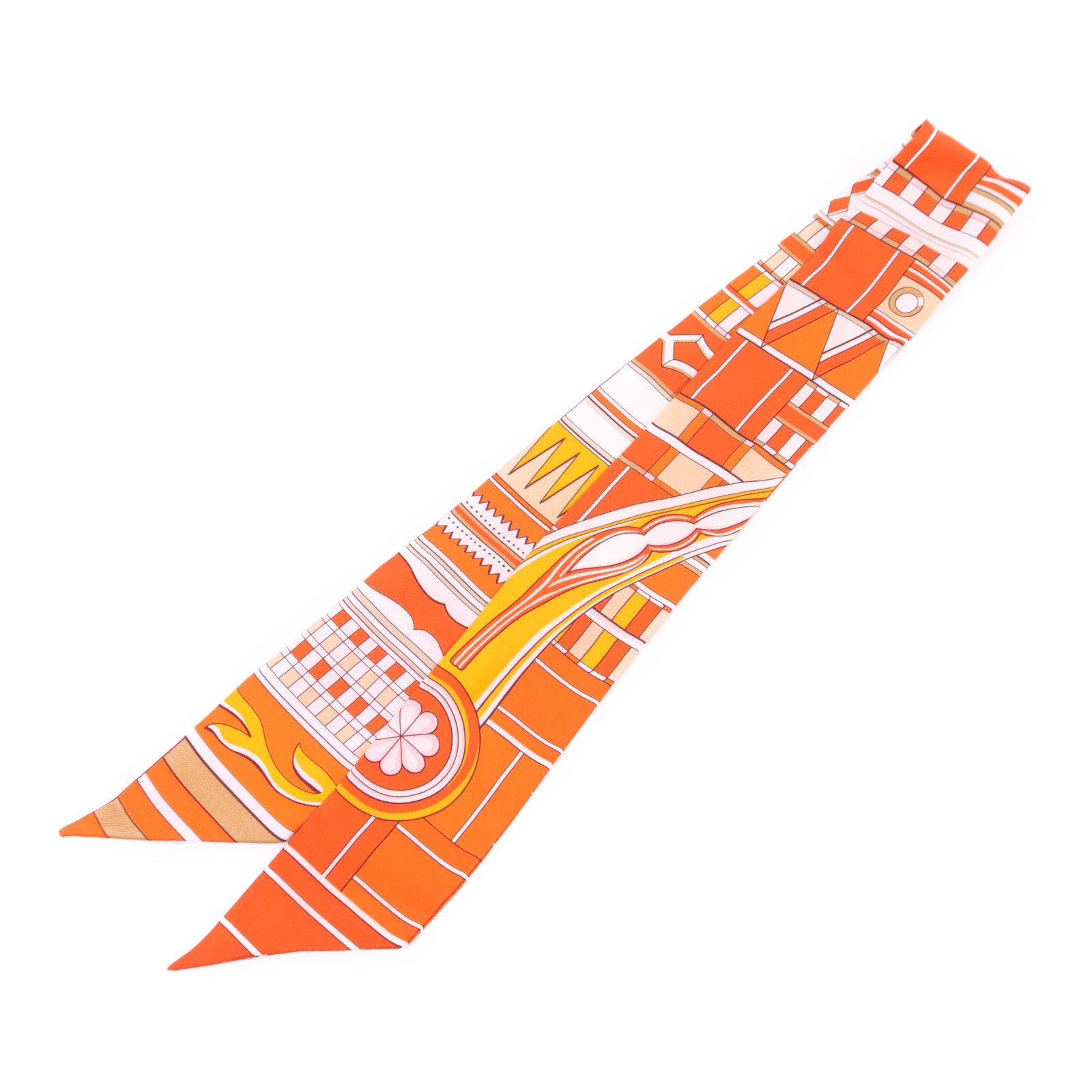 HERMES 絲質Twilly絲巾