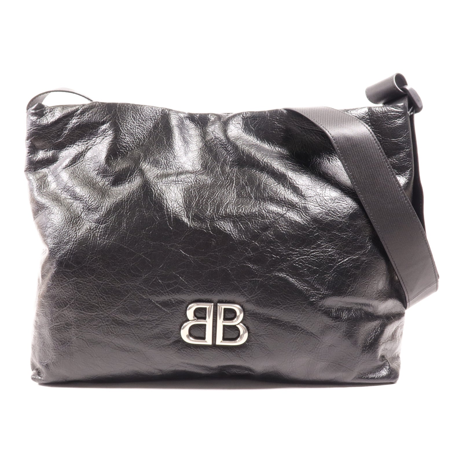 BALENCIAGA 牛皮皮革Shoulder Bag銀扣肩背袋