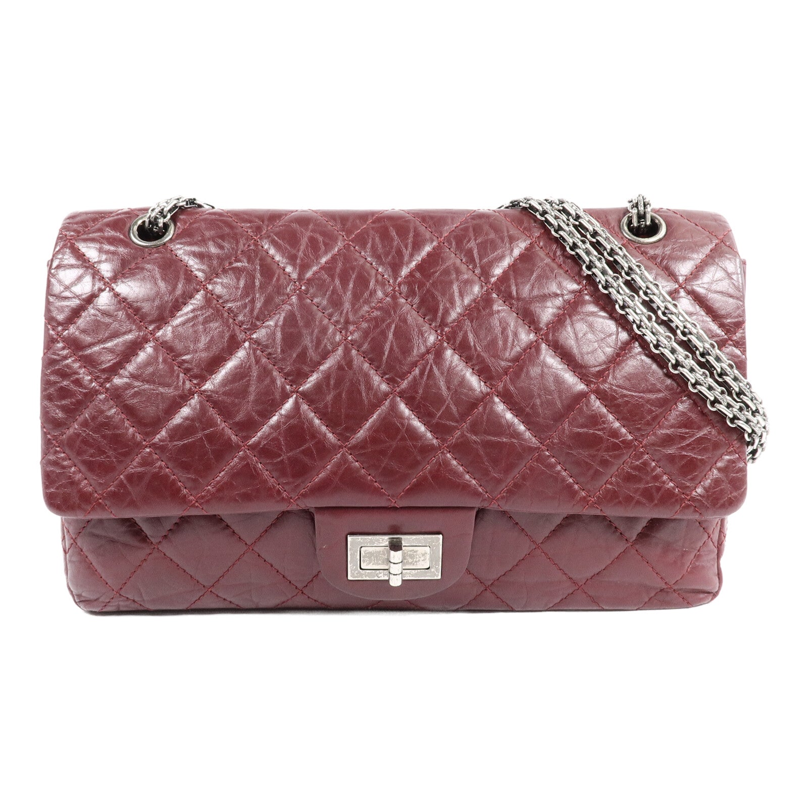 CHANEL 牛皮皮革Chanel 2.55 Large鏈帶肩背袋