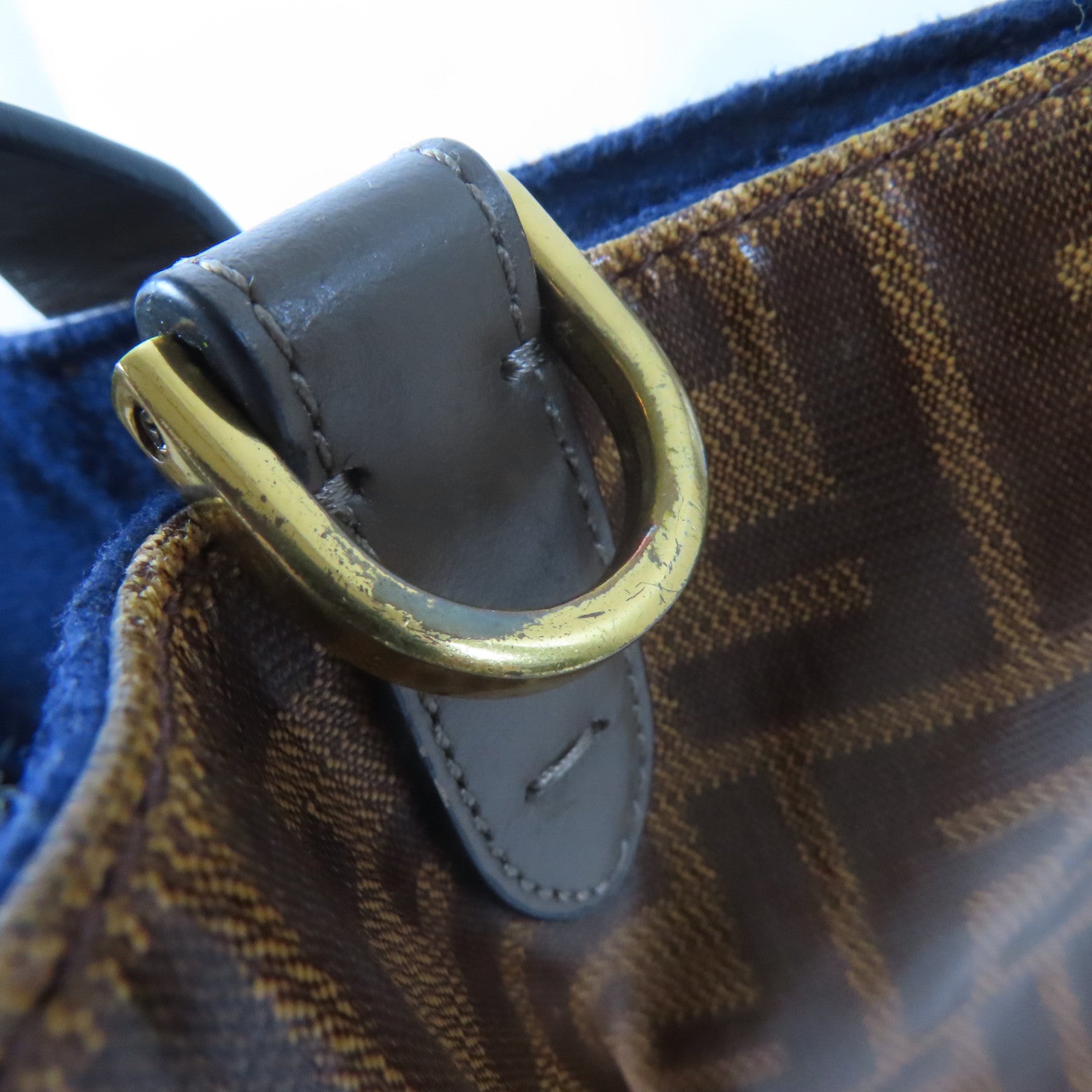 FENDI (PRICE DOWN) GHW 2 Way Shoulder Tote Bag 8BR720 PVC Brown