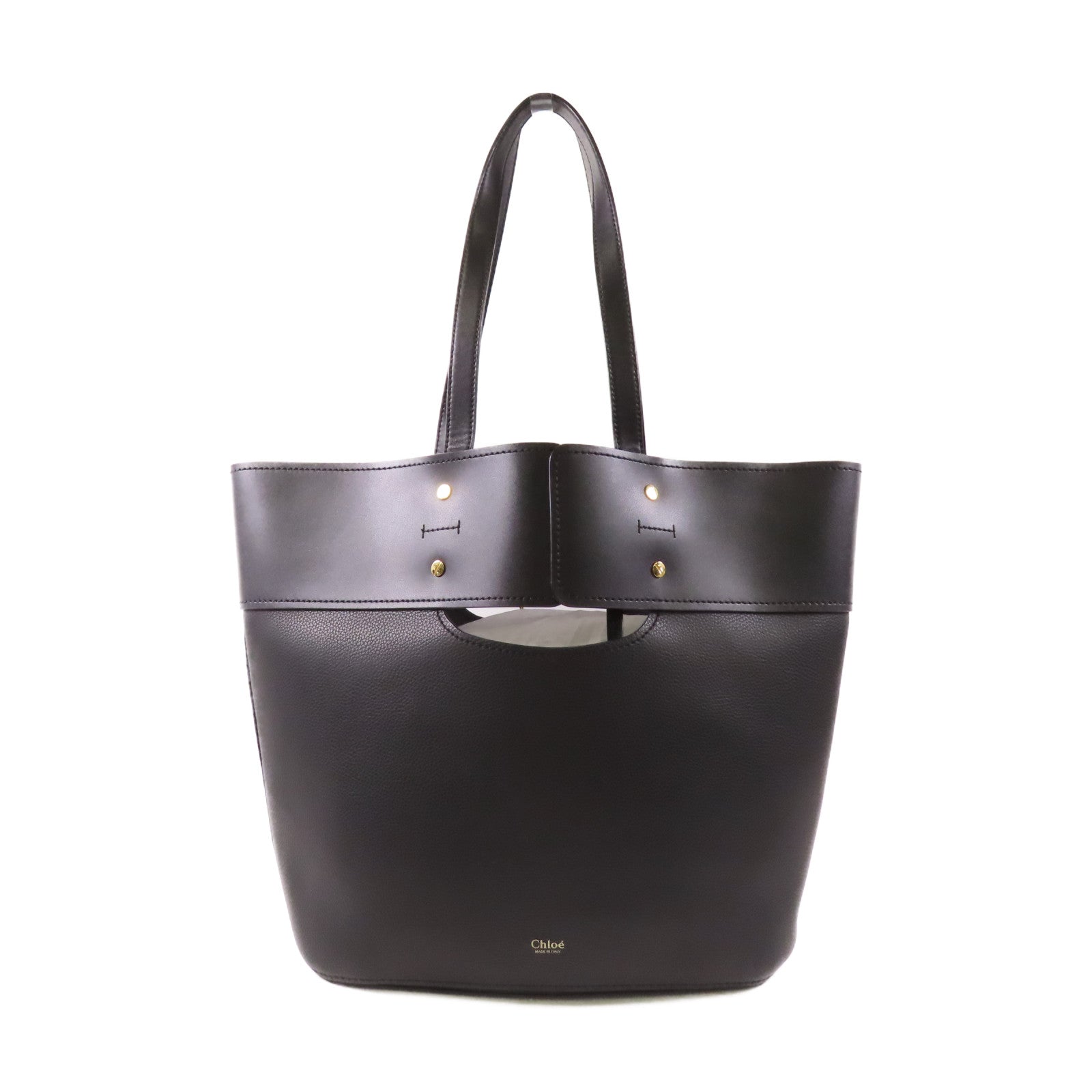 Chloe 牛皮皮革Tote Bag金扣手挽袋