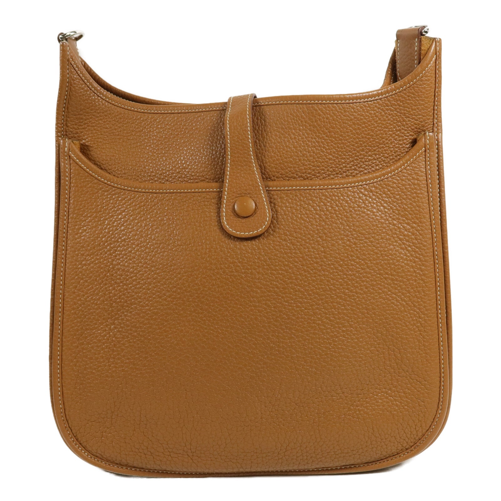 HERMES Clemence皮革Evelyne PM肩背袋Gold