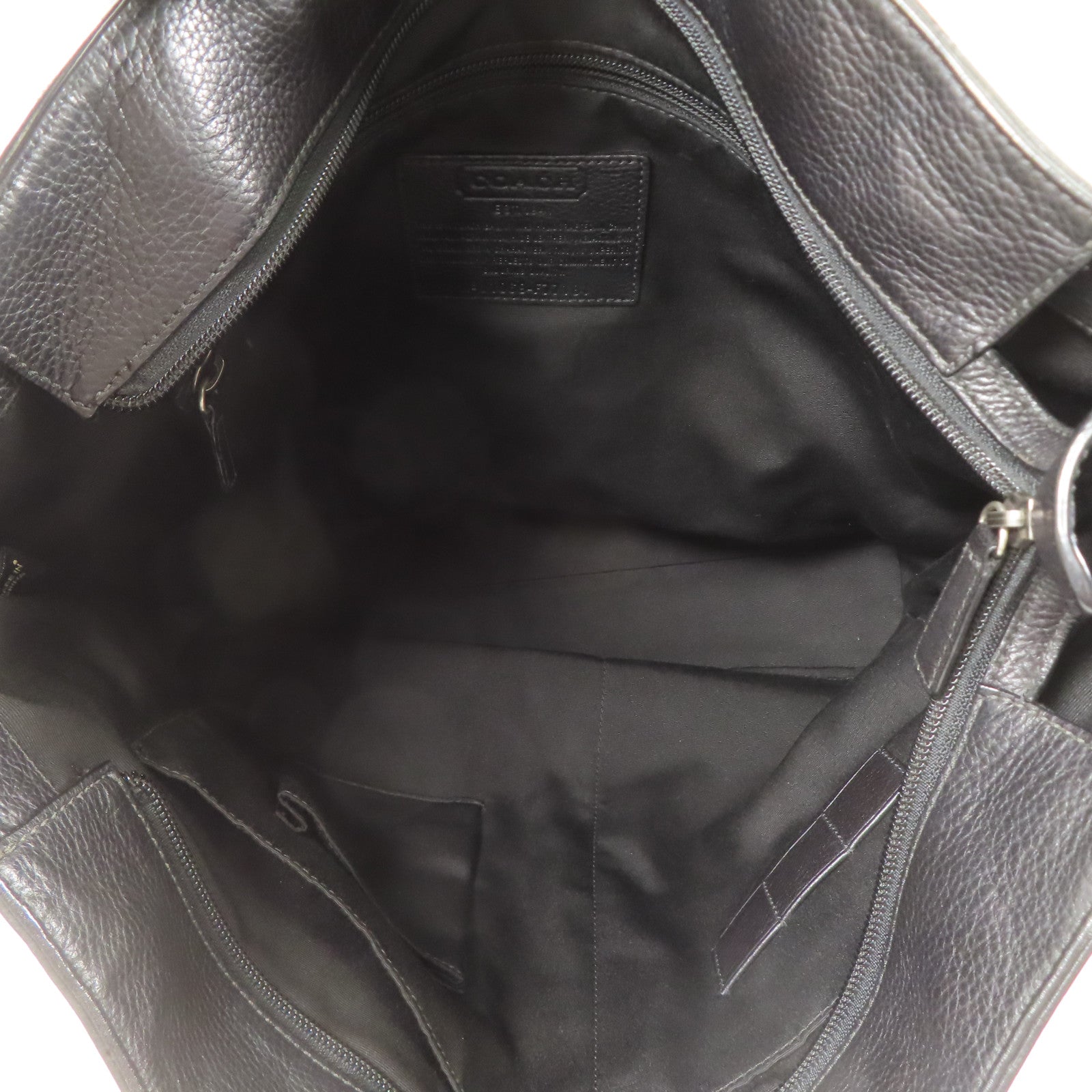 COACH 牛皮皮革Shoulder Bag銀扣肩背袋