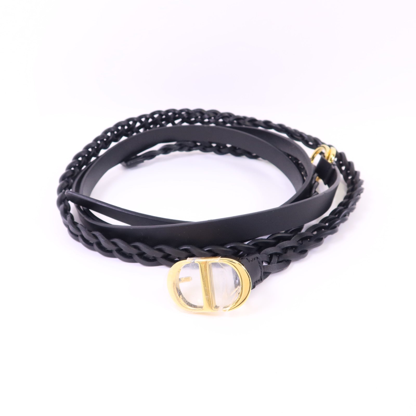 Dior 牛皮皮革Belt金扣皮帶