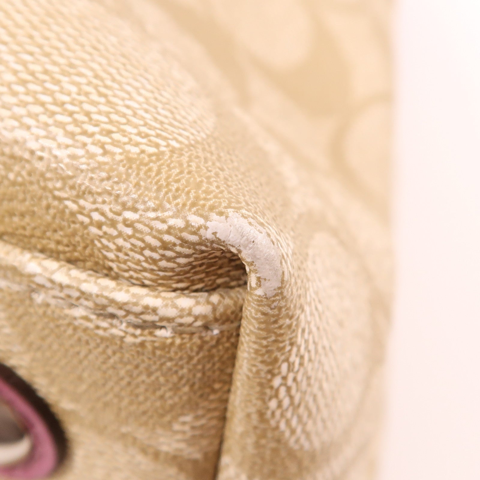 COACH 塗層帆布Shoulder Bag銀扣肩背袋