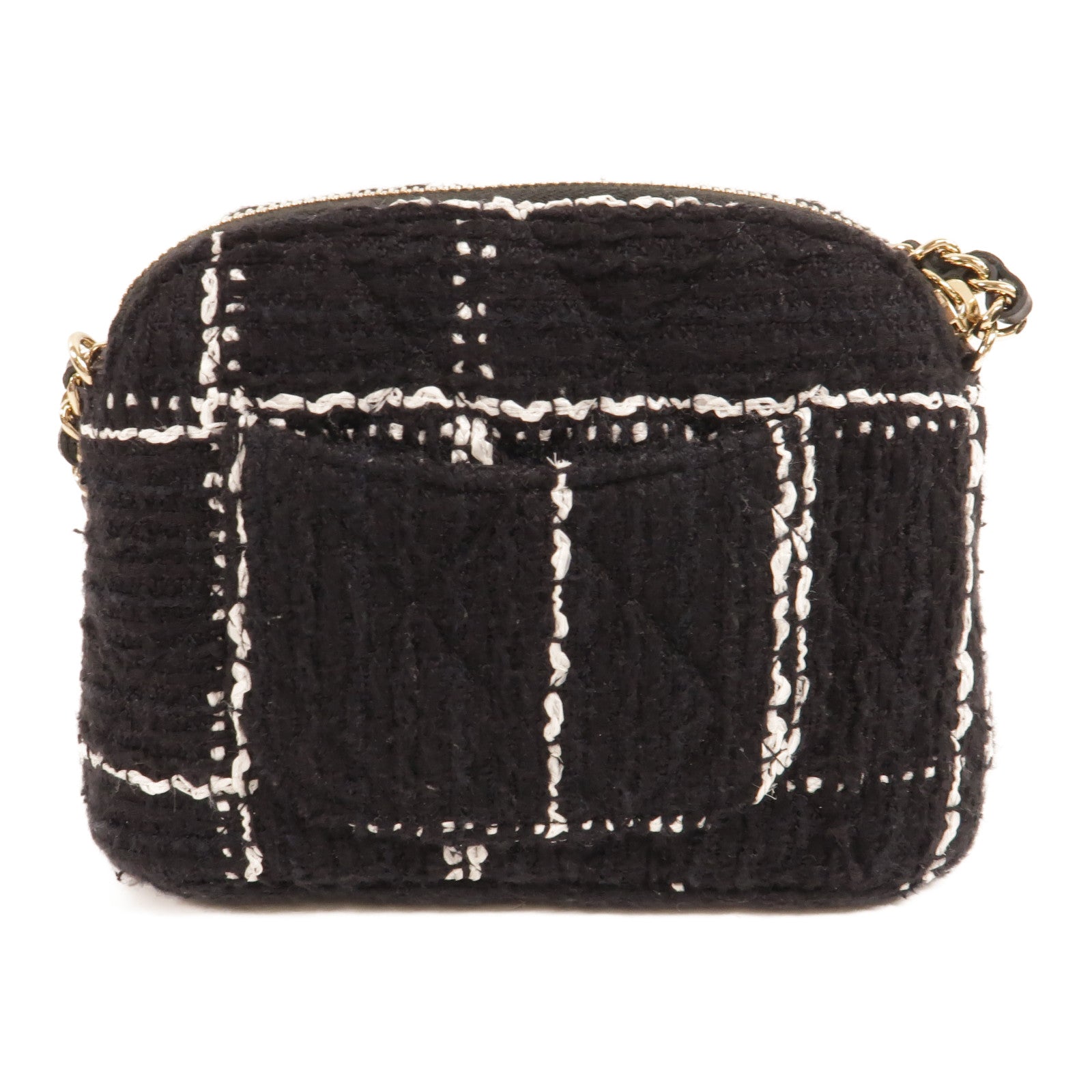 CHANEL Tweed Chain Shoulder肩背袋