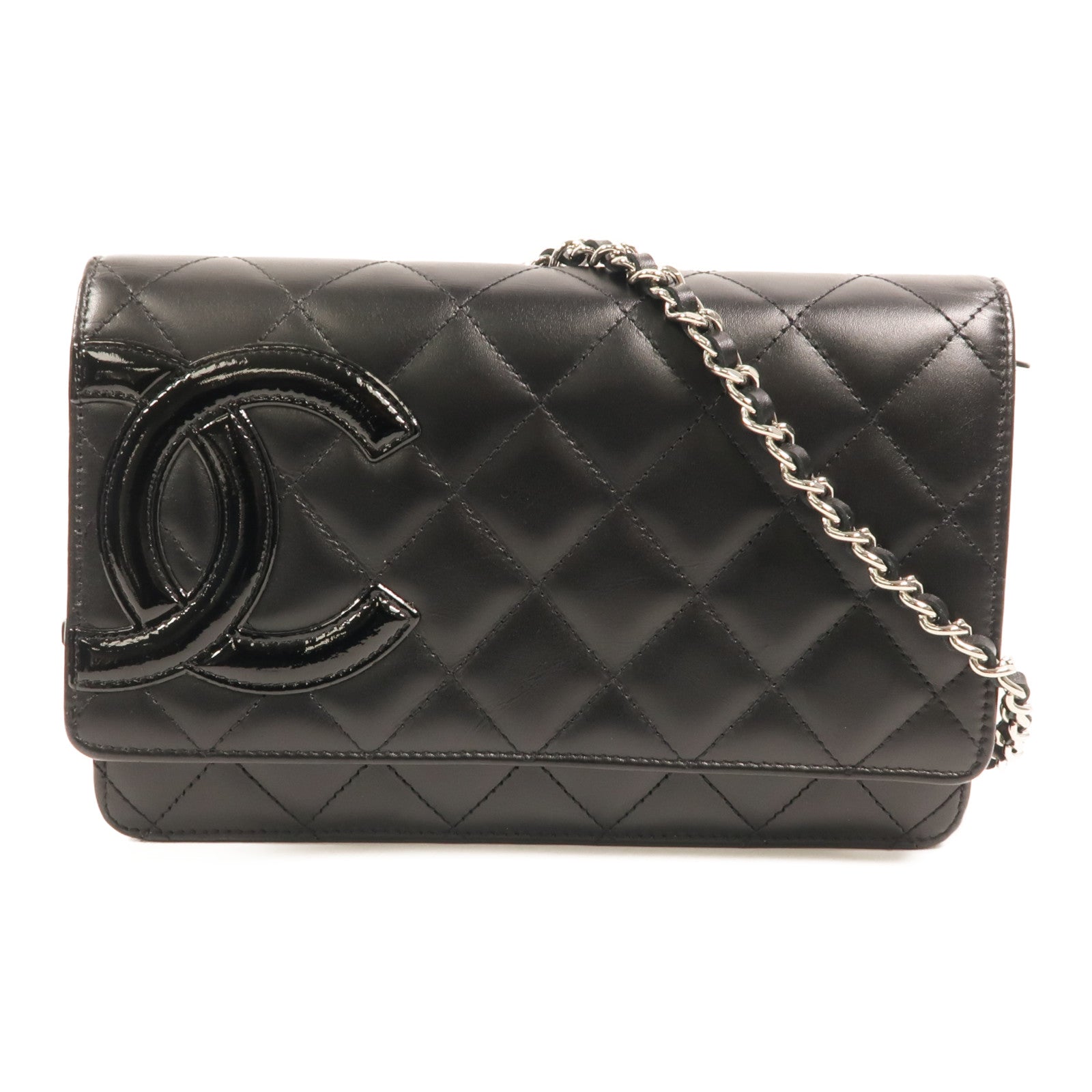 CHANEL 牛皮皮革Cambon Wallet on Chain鏈帶肩背袋