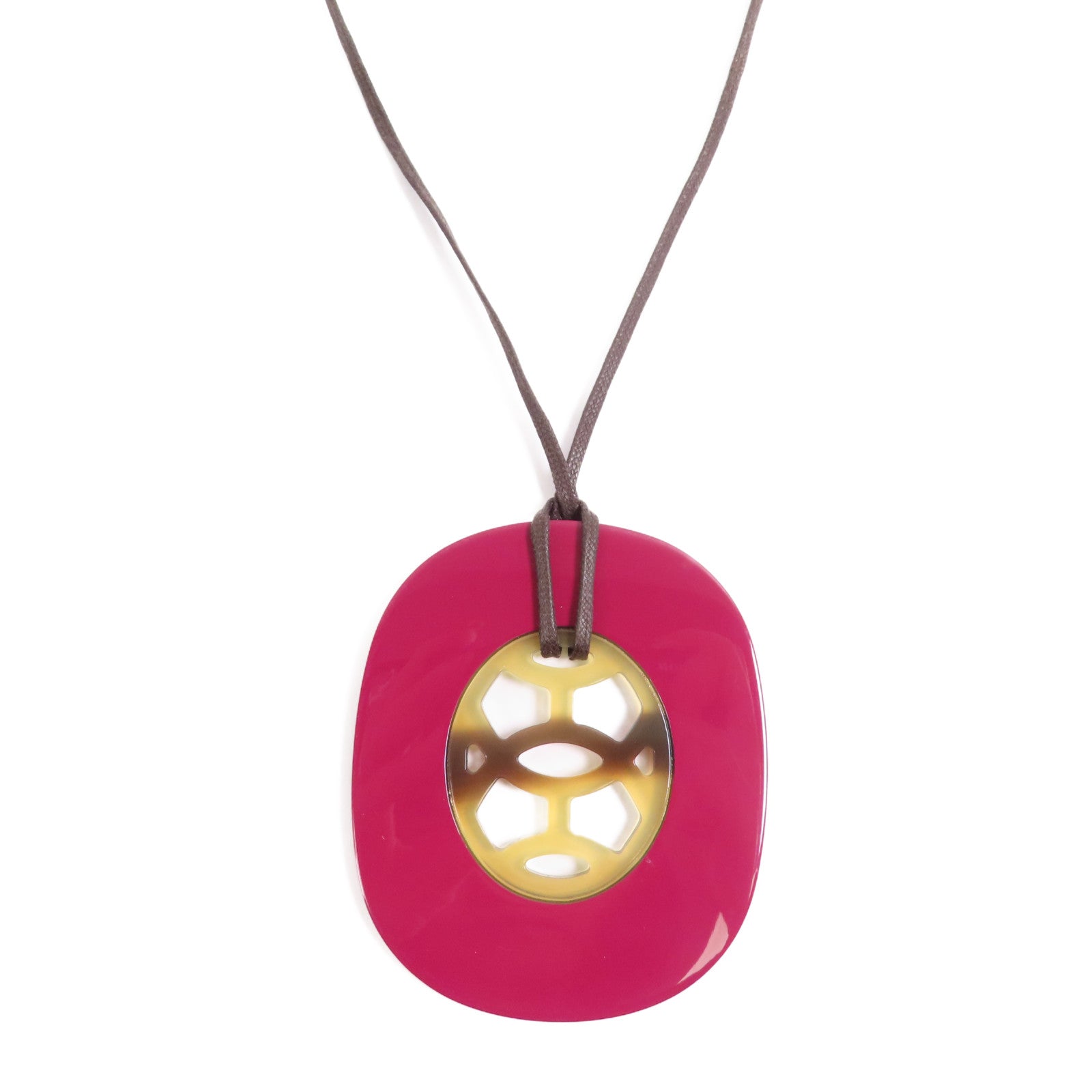 HERMES 【激減優惠】水牛角Horn & Lacquer Lift Pendant項鍊