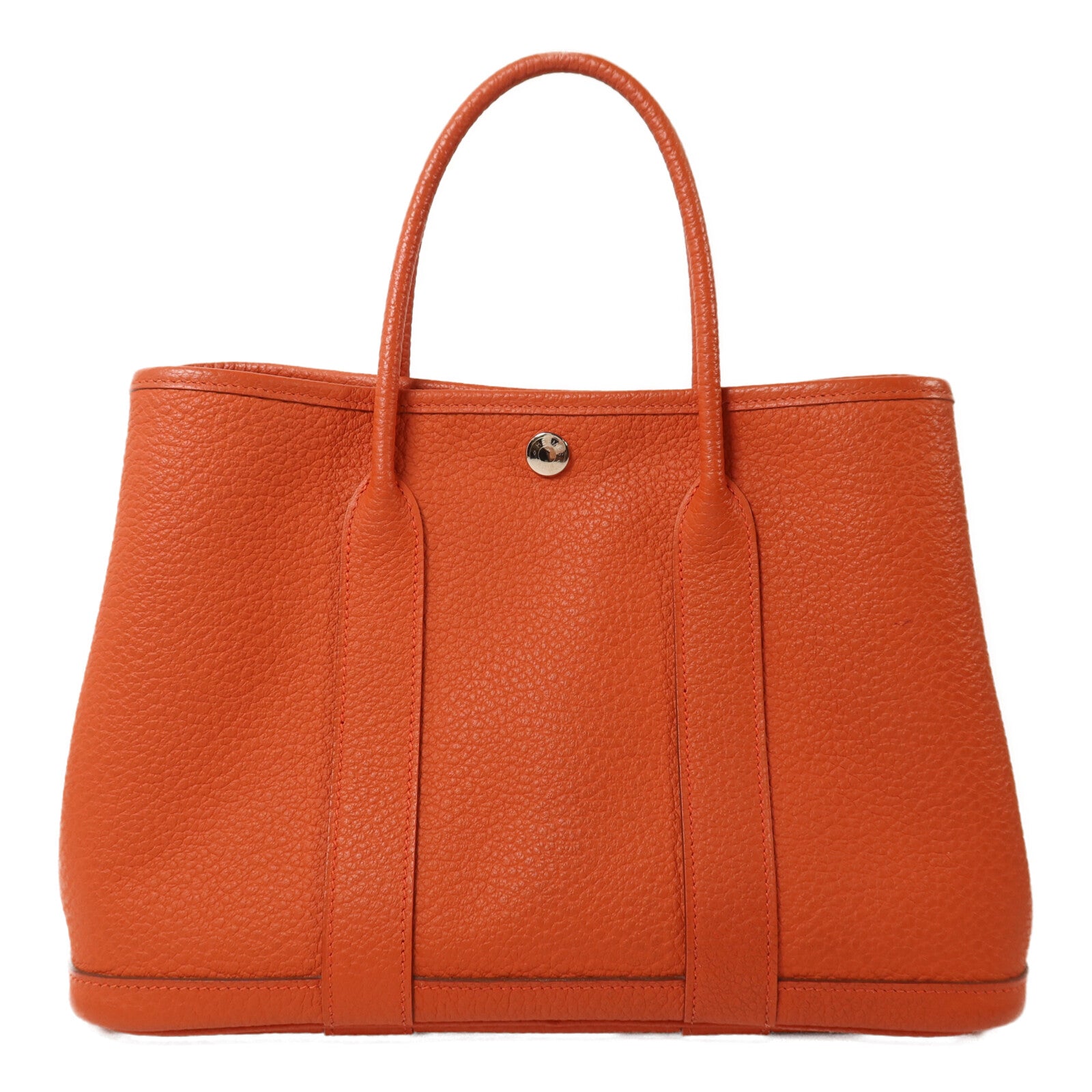 HERMES Negonda皮革Garden Party TPM銀扣手挽袋Capucine