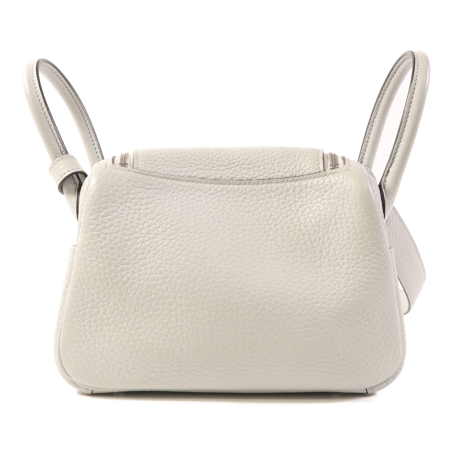 HERMES Clemence皮革Mini Lindy金扣手挽肩背兩用袋Bleu Pale