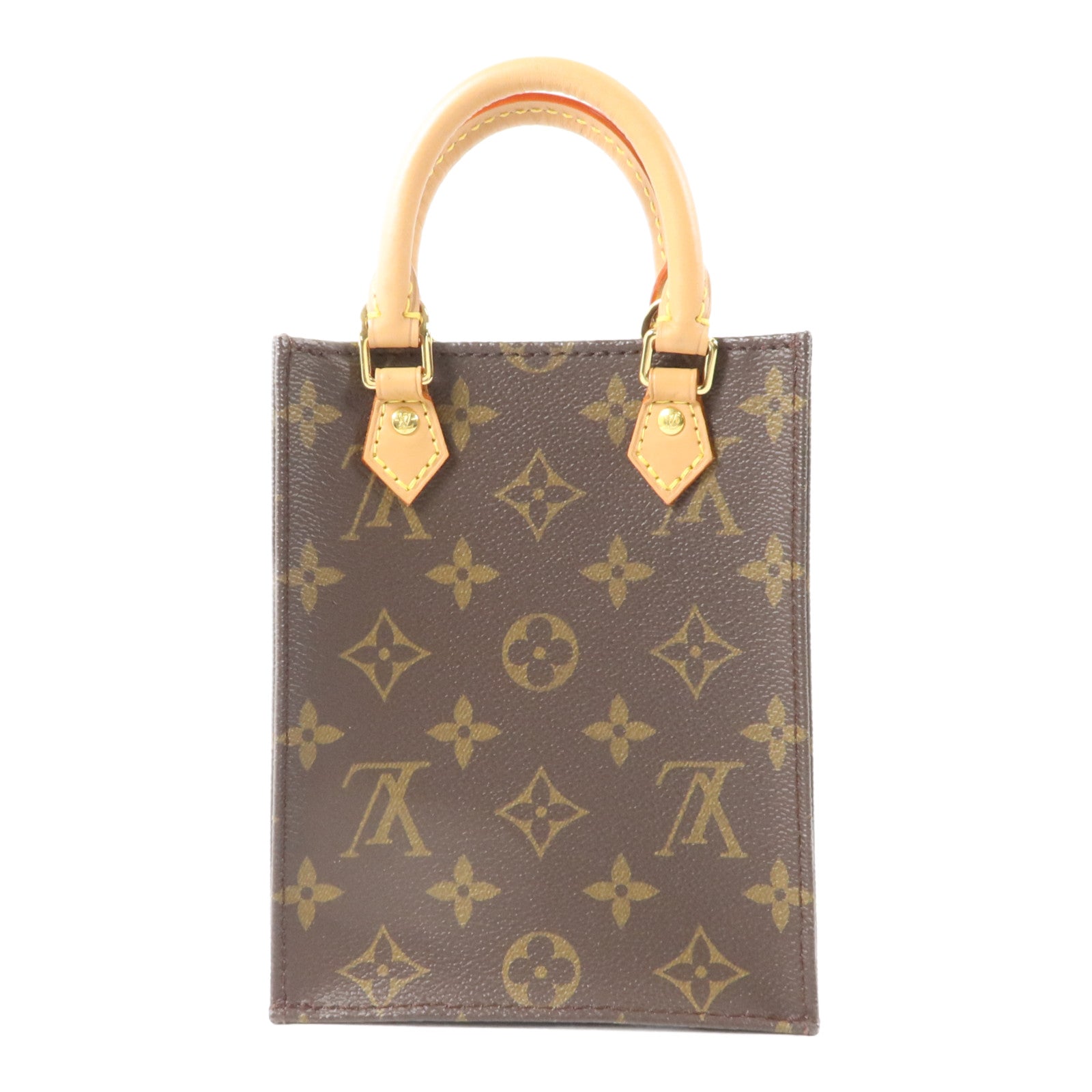 LOUIS VUITTON Monogram Petit Sac Plat手挽肩背兩用袋