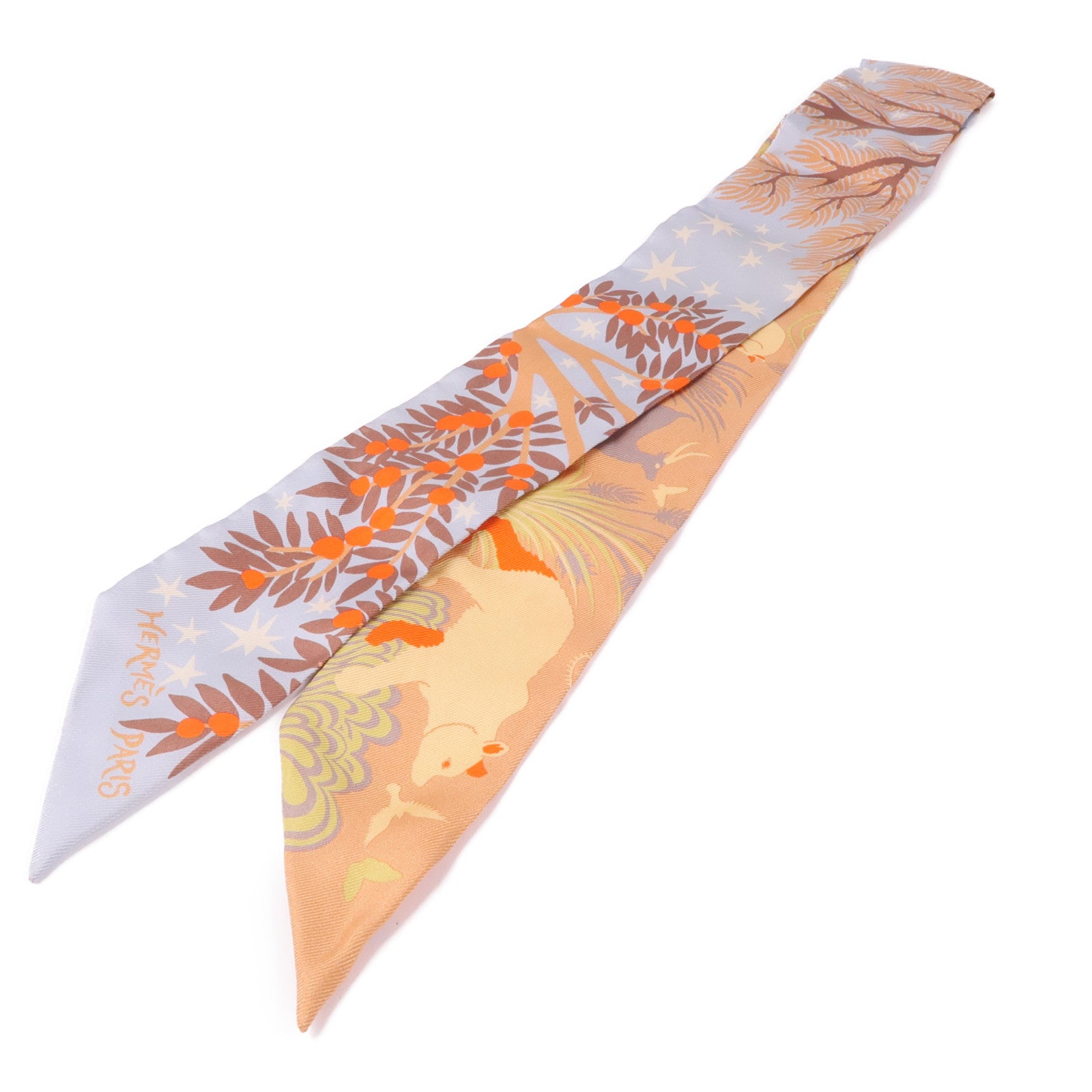 HERMES 【激減優惠】絲質Twilly絲巾