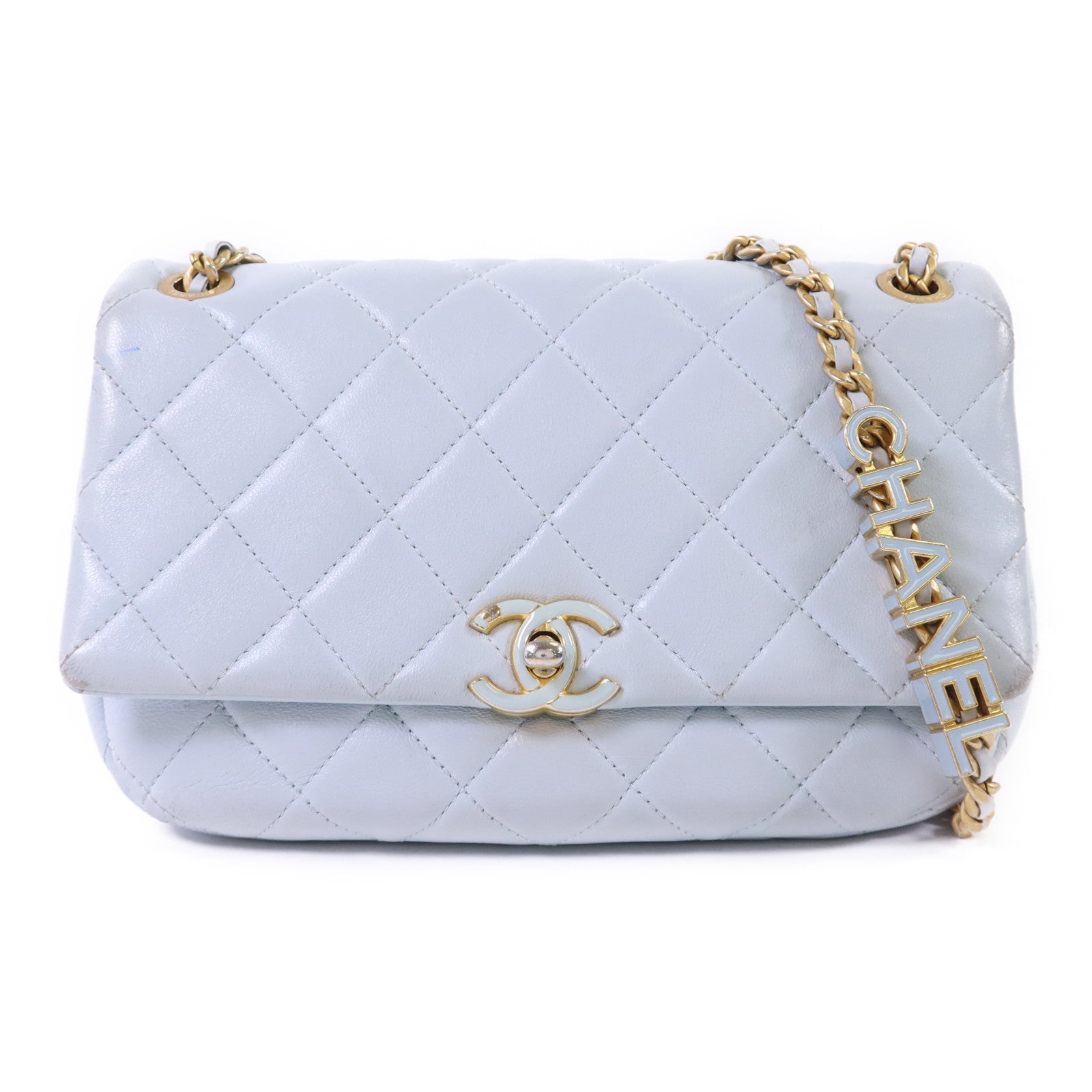 CHANEL 【激減優惠】牛皮皮革Chain Shoulder Bag金扣鏈帶肩背袋